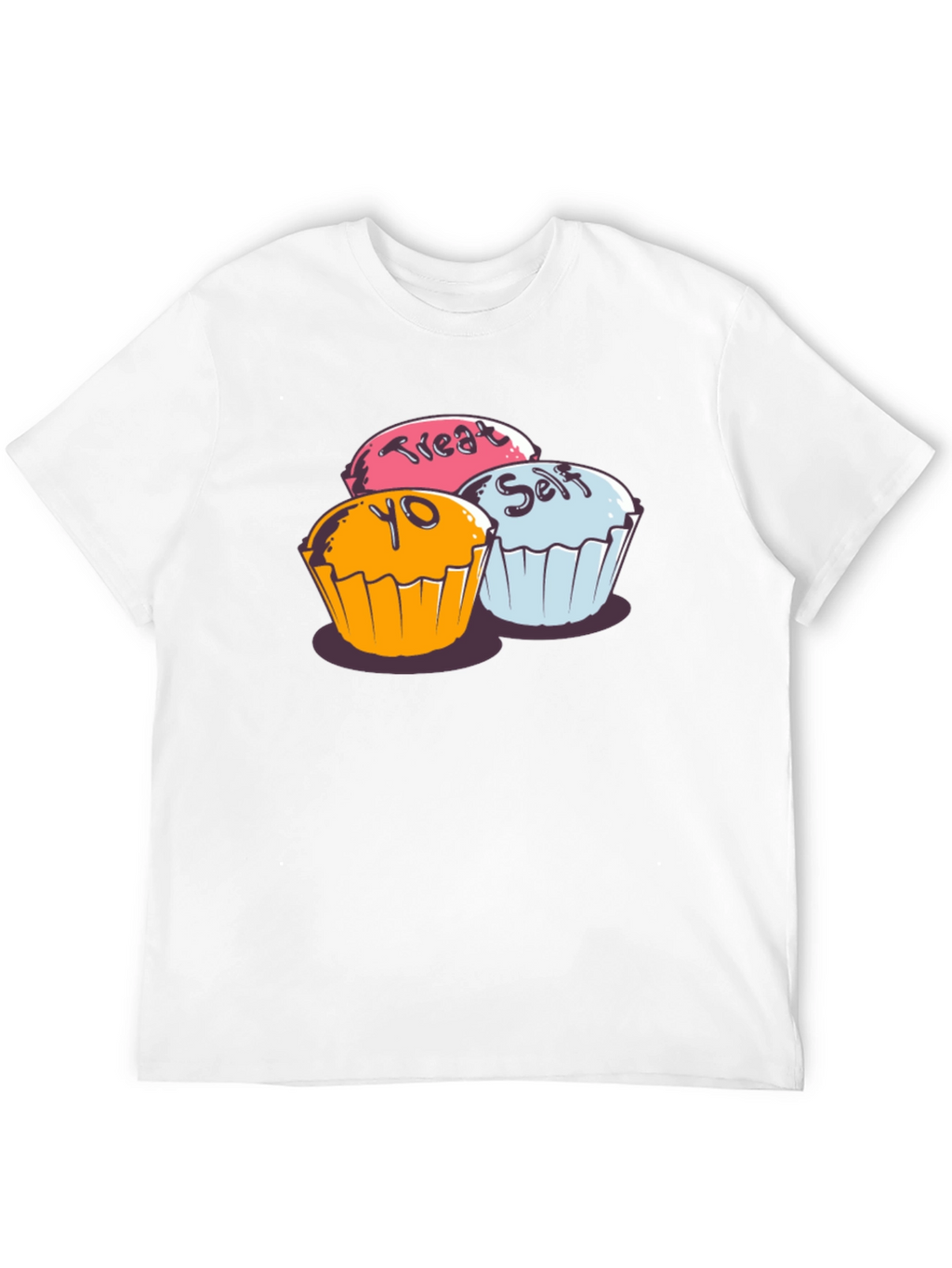 Treat Yo Self Cupcake Graphic T-Shirt - Soft Cotton