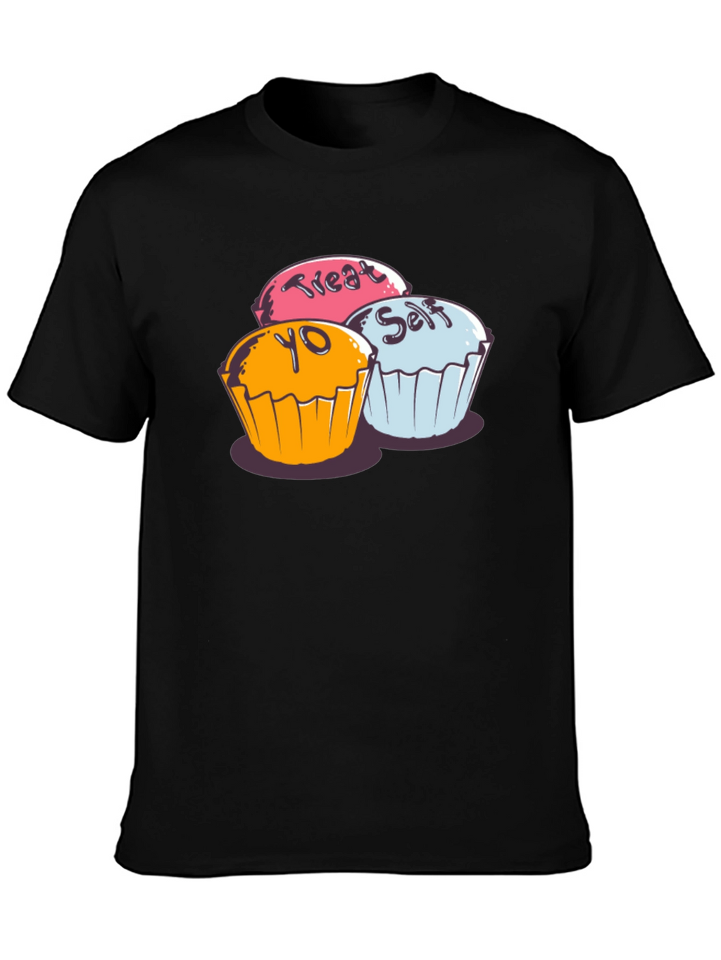 Treat Yo Self Cupcake Graphic T-Shirt - Soft Cotton