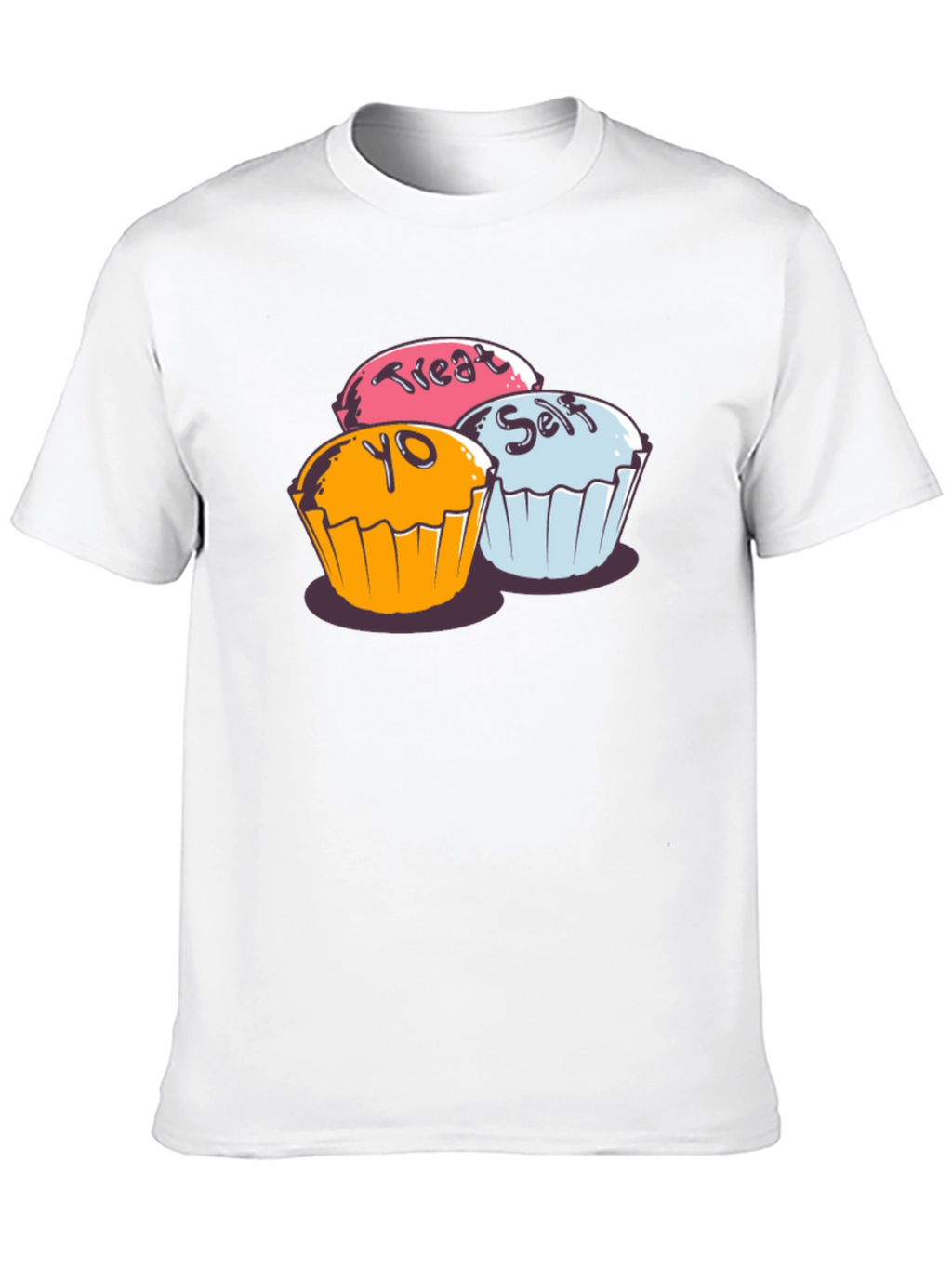 Treat Yo Self Cupcake Graphic T-Shirt - Soft Cotton