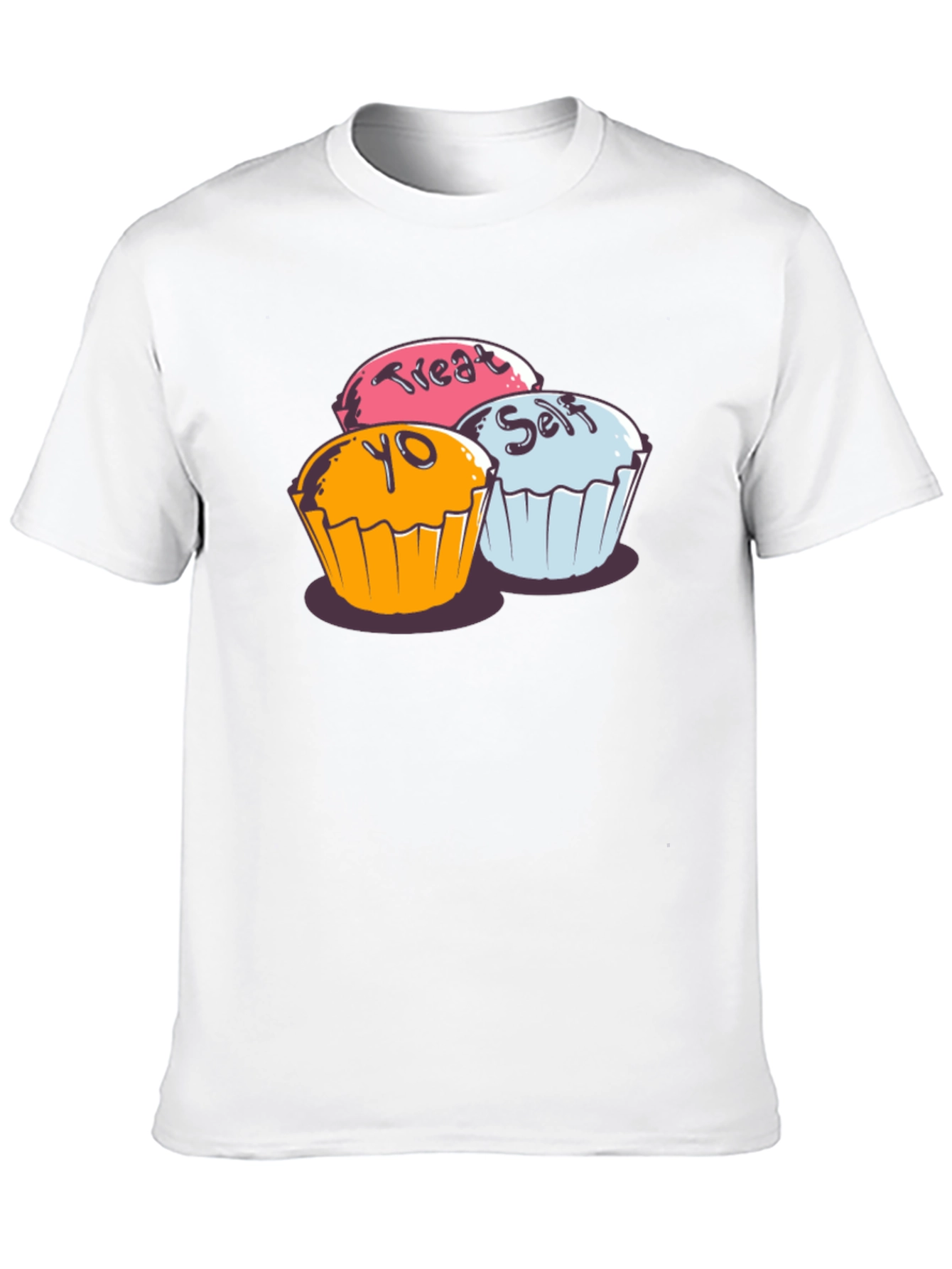 Treat Yo Self Cupcake Graphic T-Shirt - Soft Cotton