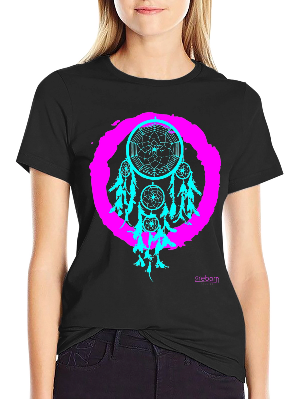 Dreamcatcher Graphic Tee - Black Cotton T-Shirt