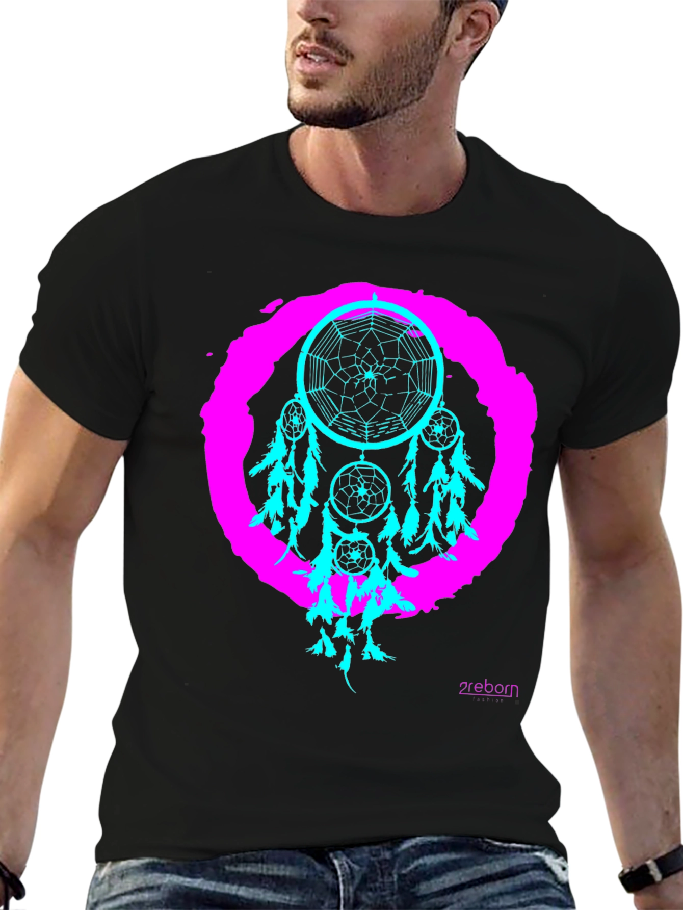Dreamcatcher Graphic Tee - Black Cotton T-Shirt
