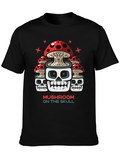 Mushroom Skull Graphic Tee - Unique Design