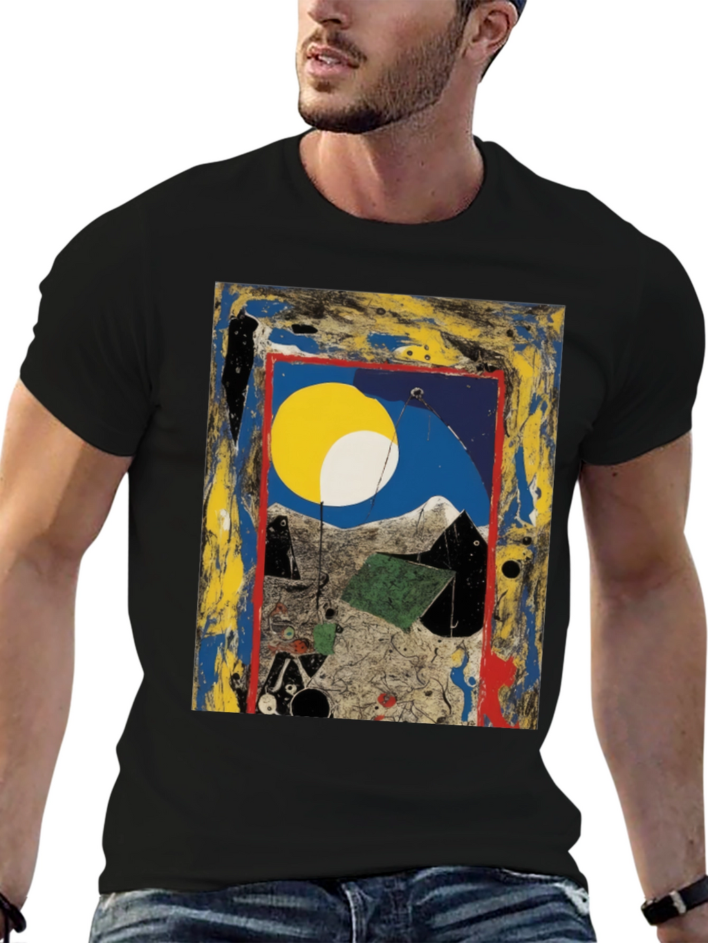 Abstract Art Print Tee - Modern Artistic Fashion
