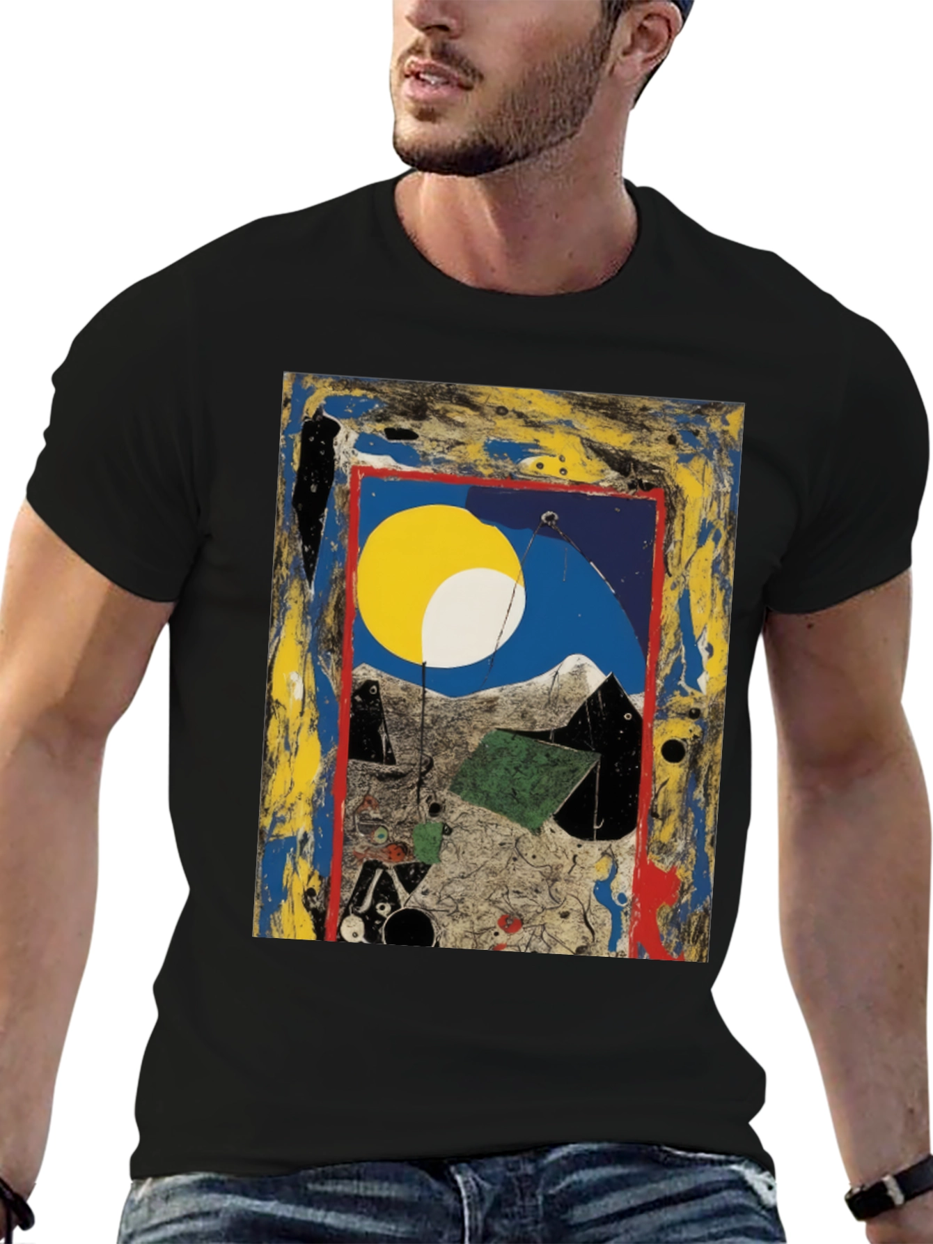 Abstract Art Print Tee - Modern Artistic Fashion