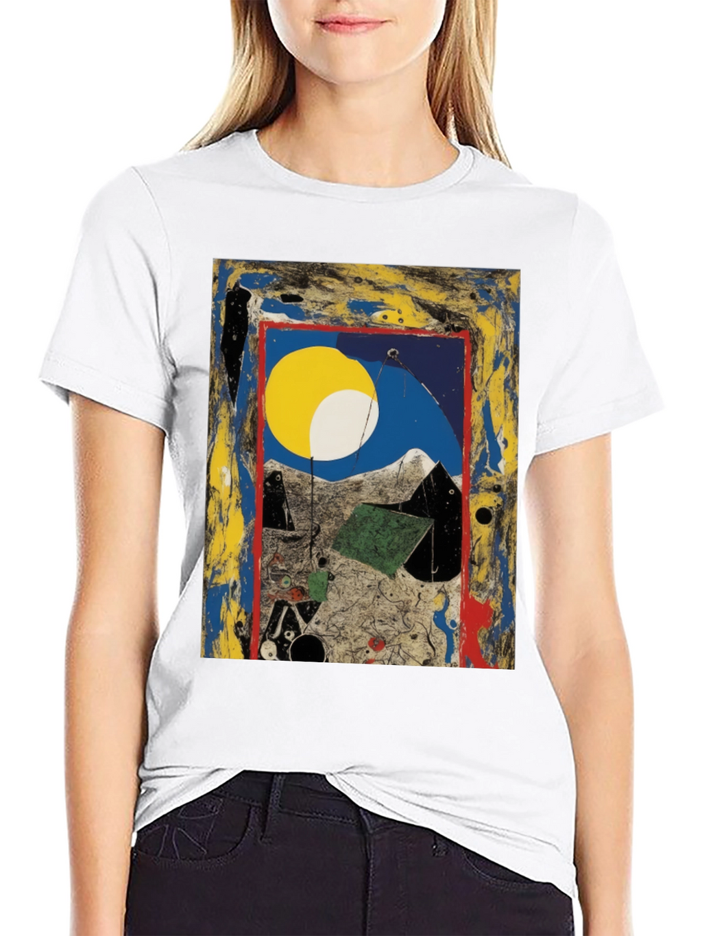 Abstract Art Print Tee - Modern Artistic Fashion