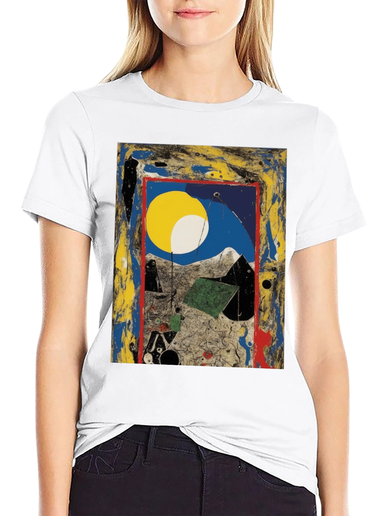 Abstract Art Print Tee - Modern Artistic Fashion