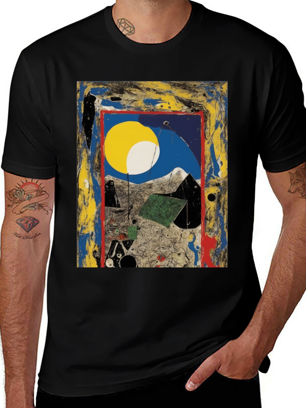 Abstract Art Print Tee - Modern Artistic Fashion
