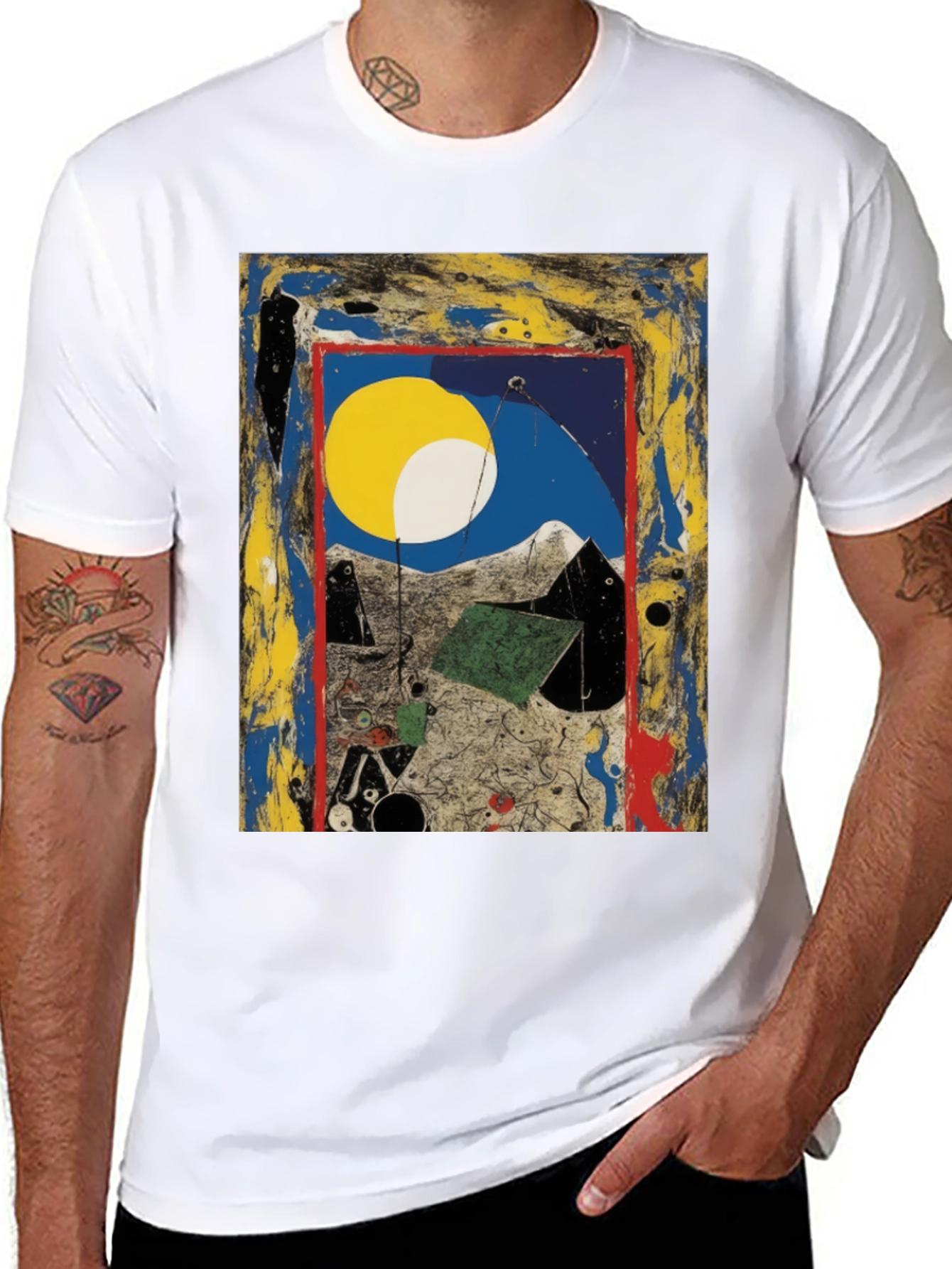 Abstract Art Print Tee - Modern Artistic Fashion