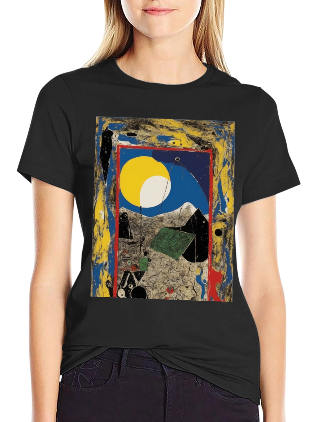 Abstract Art Print Tee - Modern Artistic Fashion