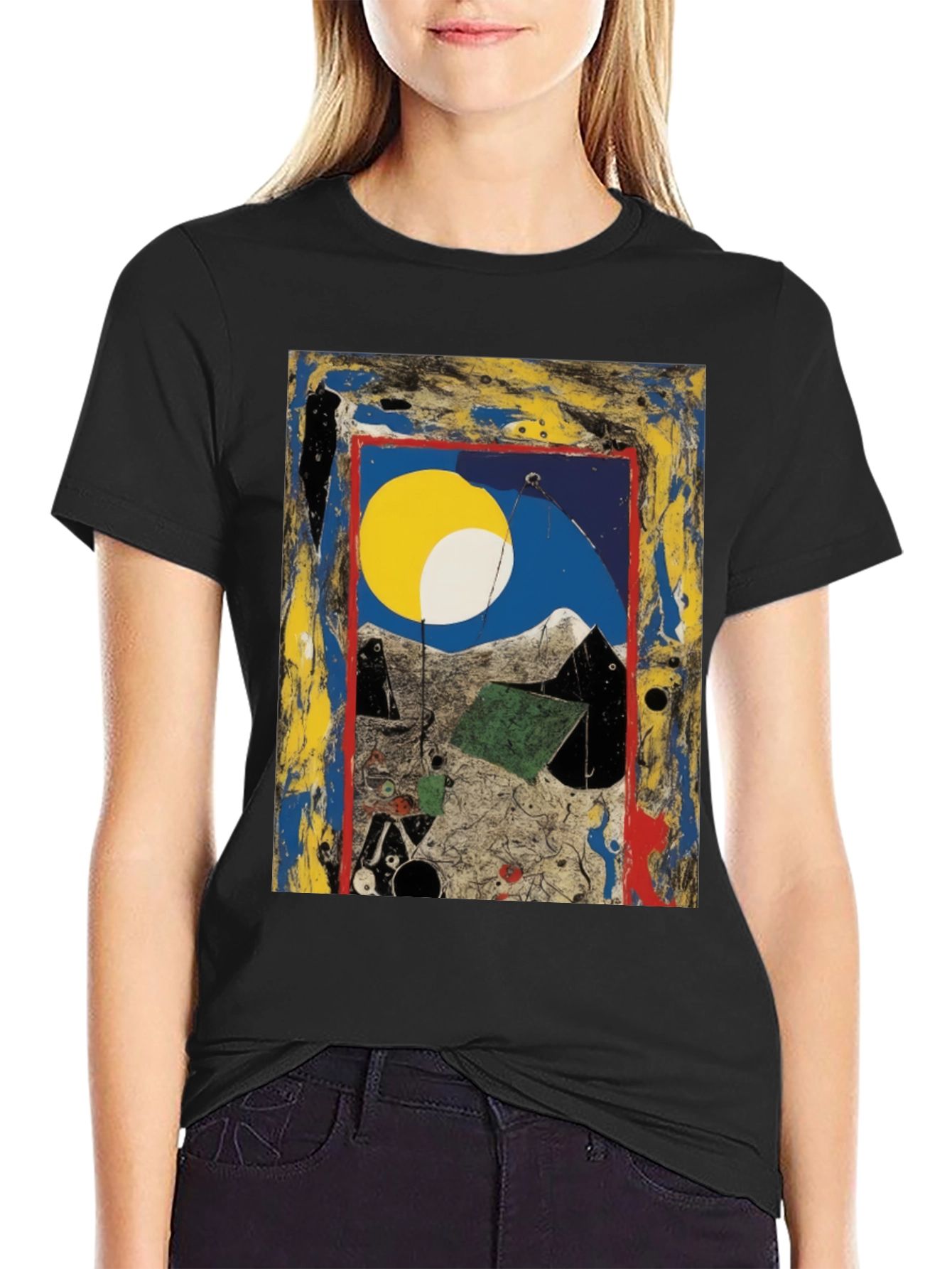 Abstract Art Print Tee - Modern Artistic Fashion