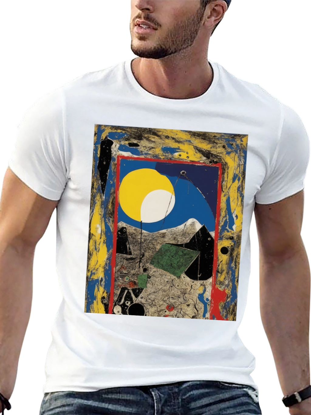 Abstract Art Print Tee - Modern Artistic Fashion