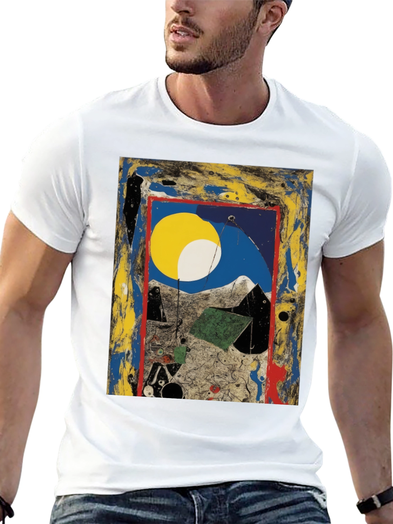 Abstract Art Print Tee - Modern Artistic Fashion