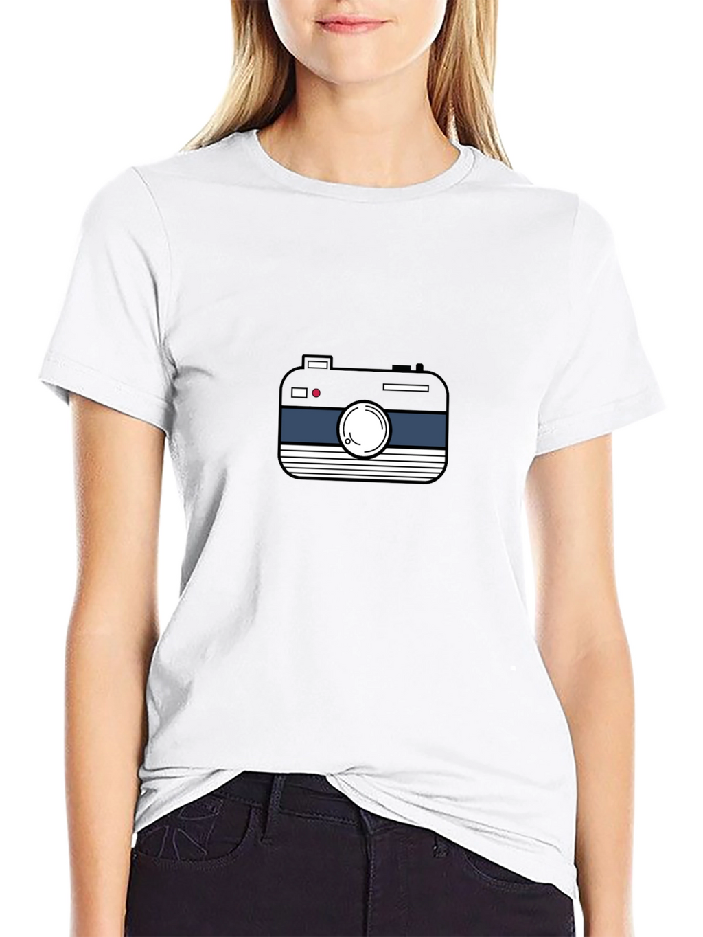 Retro Camera Graphic Black Tee