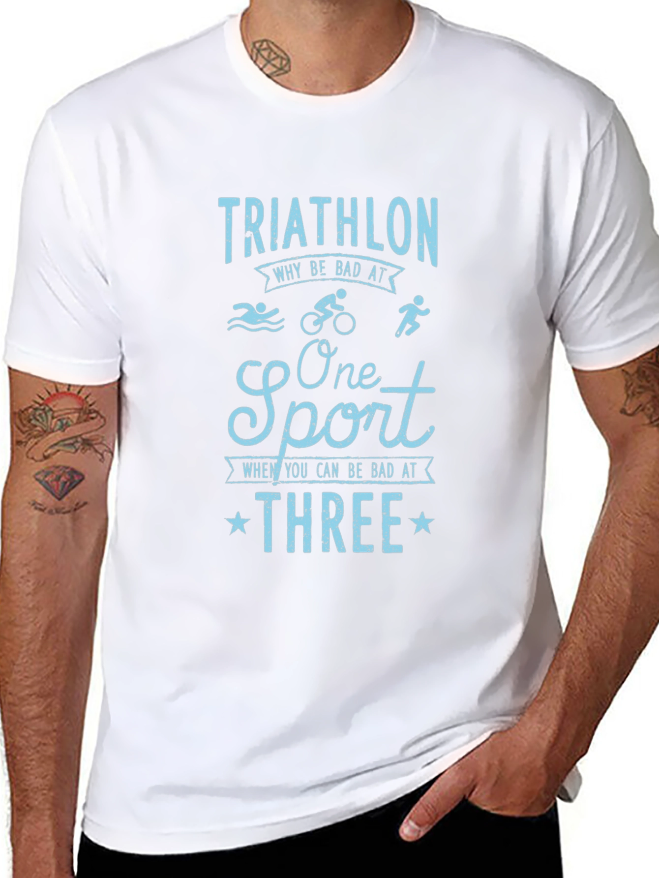Triathlon Humor Graphic T-Shirt
