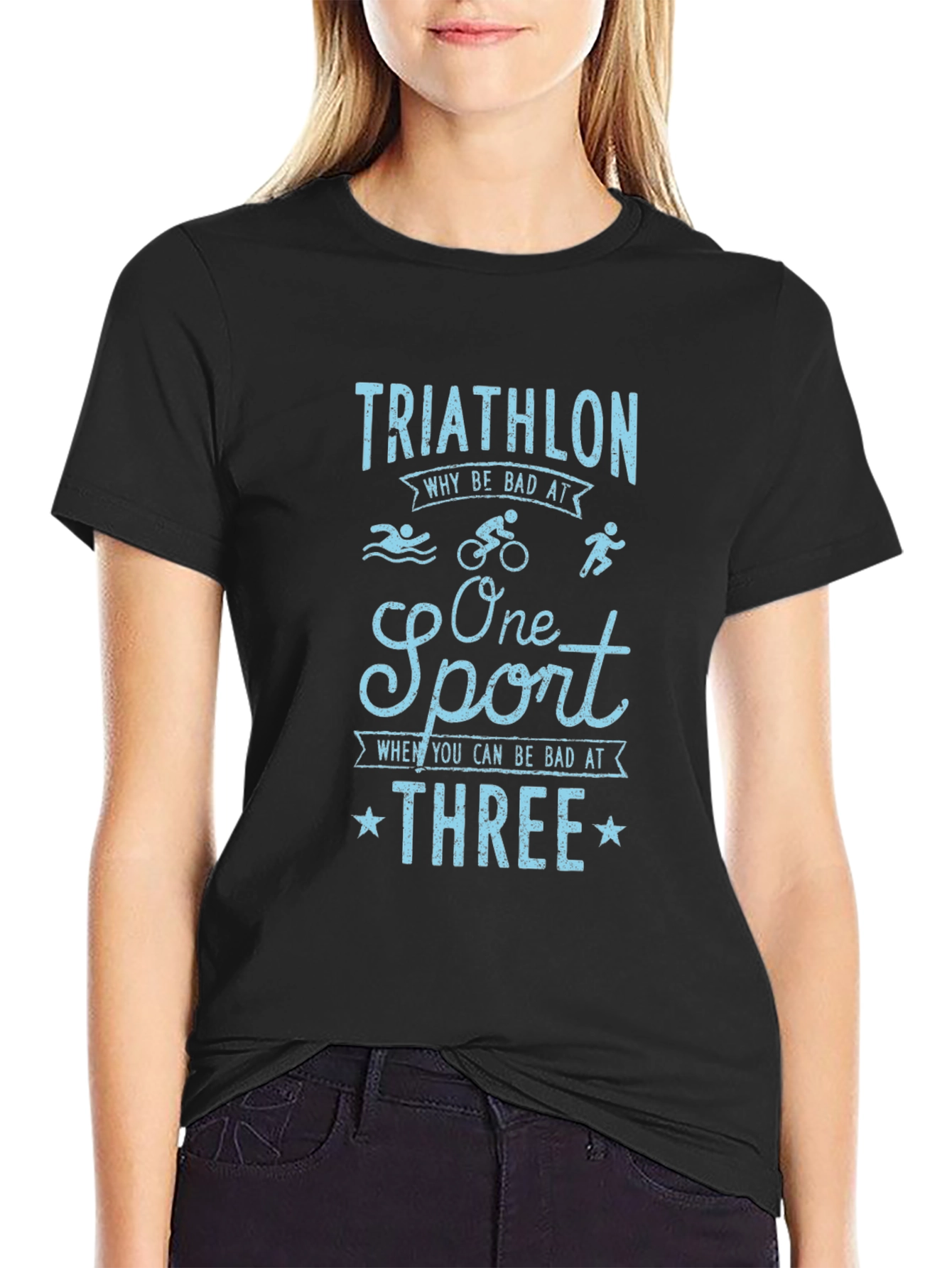 Triathlon Humor Graphic T-Shirt