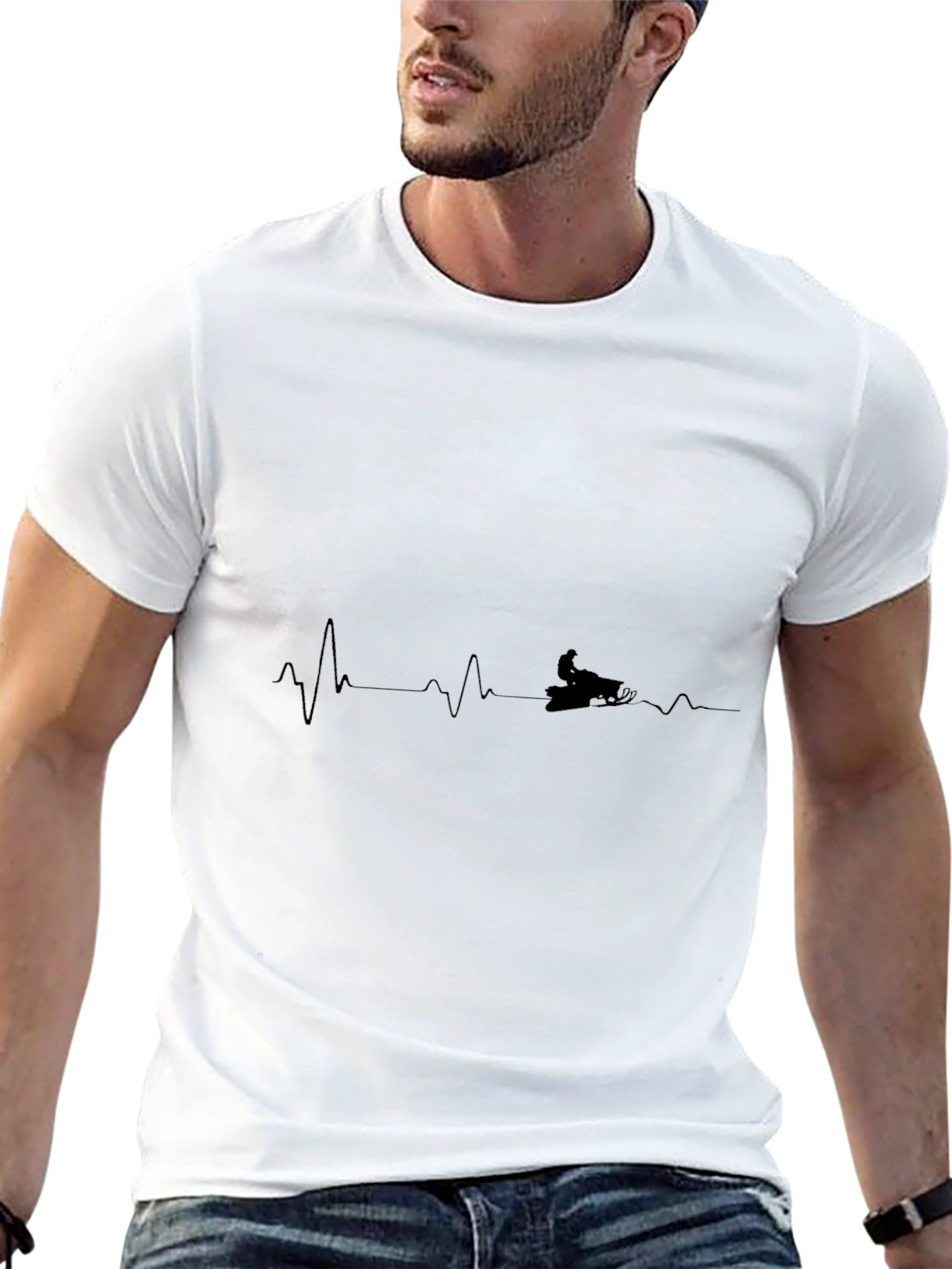 Snowmobile Heartbeat T-Shirt
