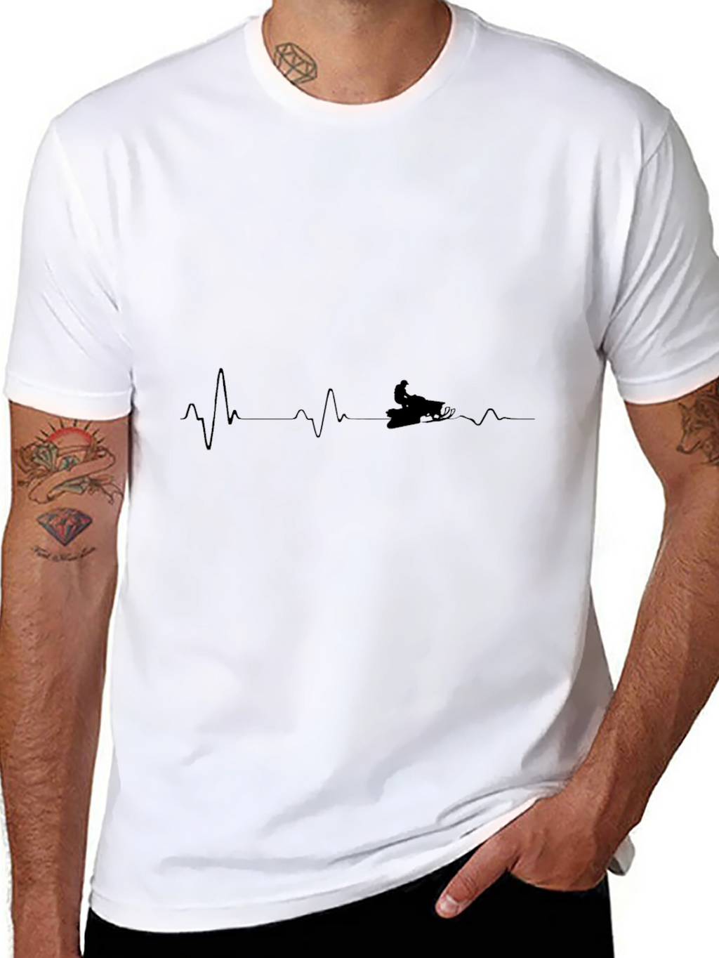 Snowmobile Heartbeat T-Shirt
