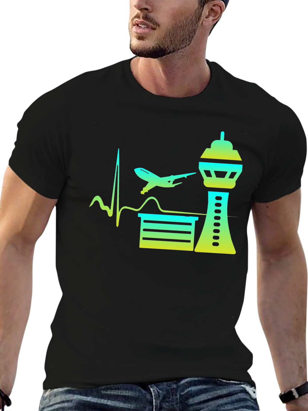 Aviation Heartbeat T-Shirt - Airport Love Tee