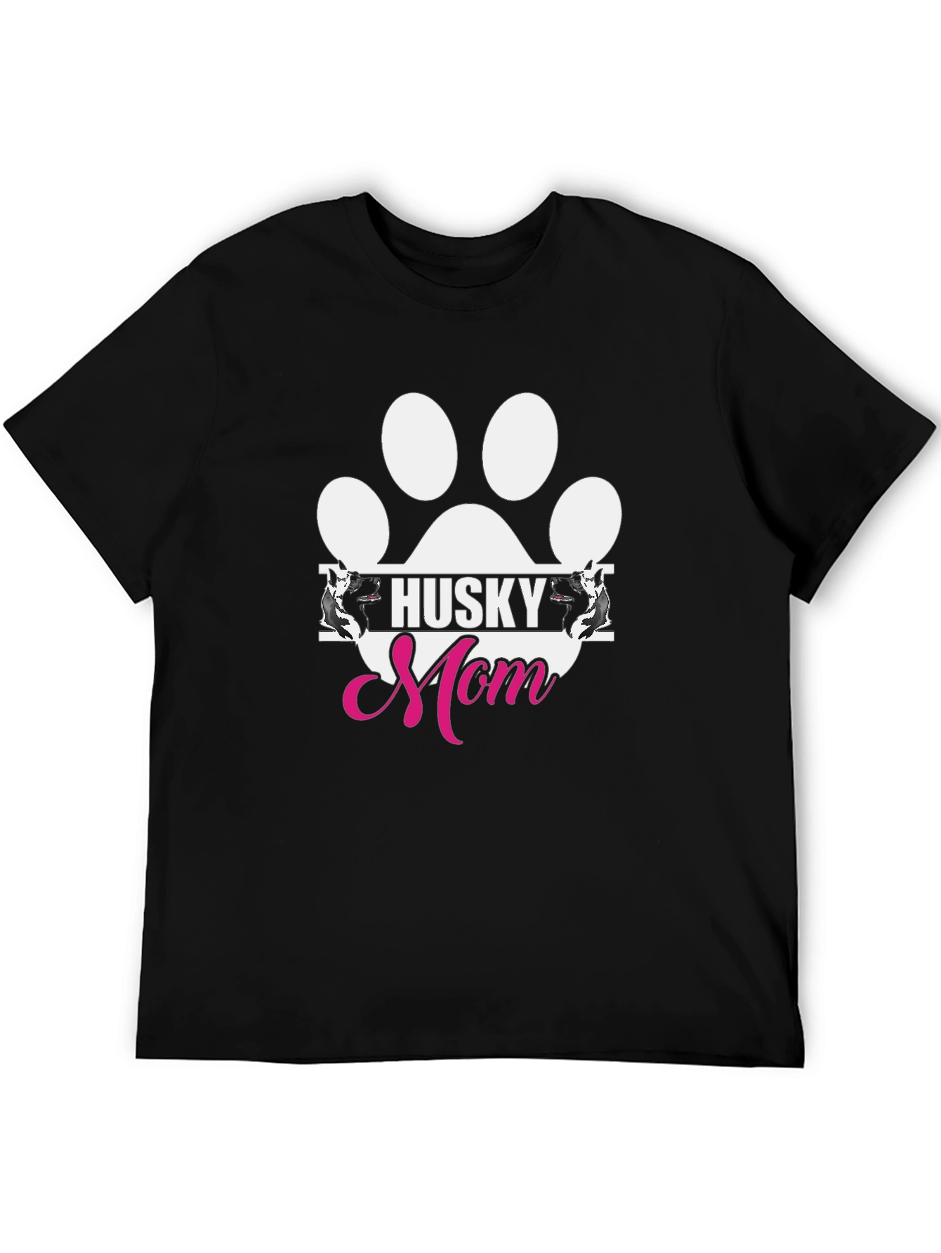 Husky Mom Paw Print Graphic Tee
