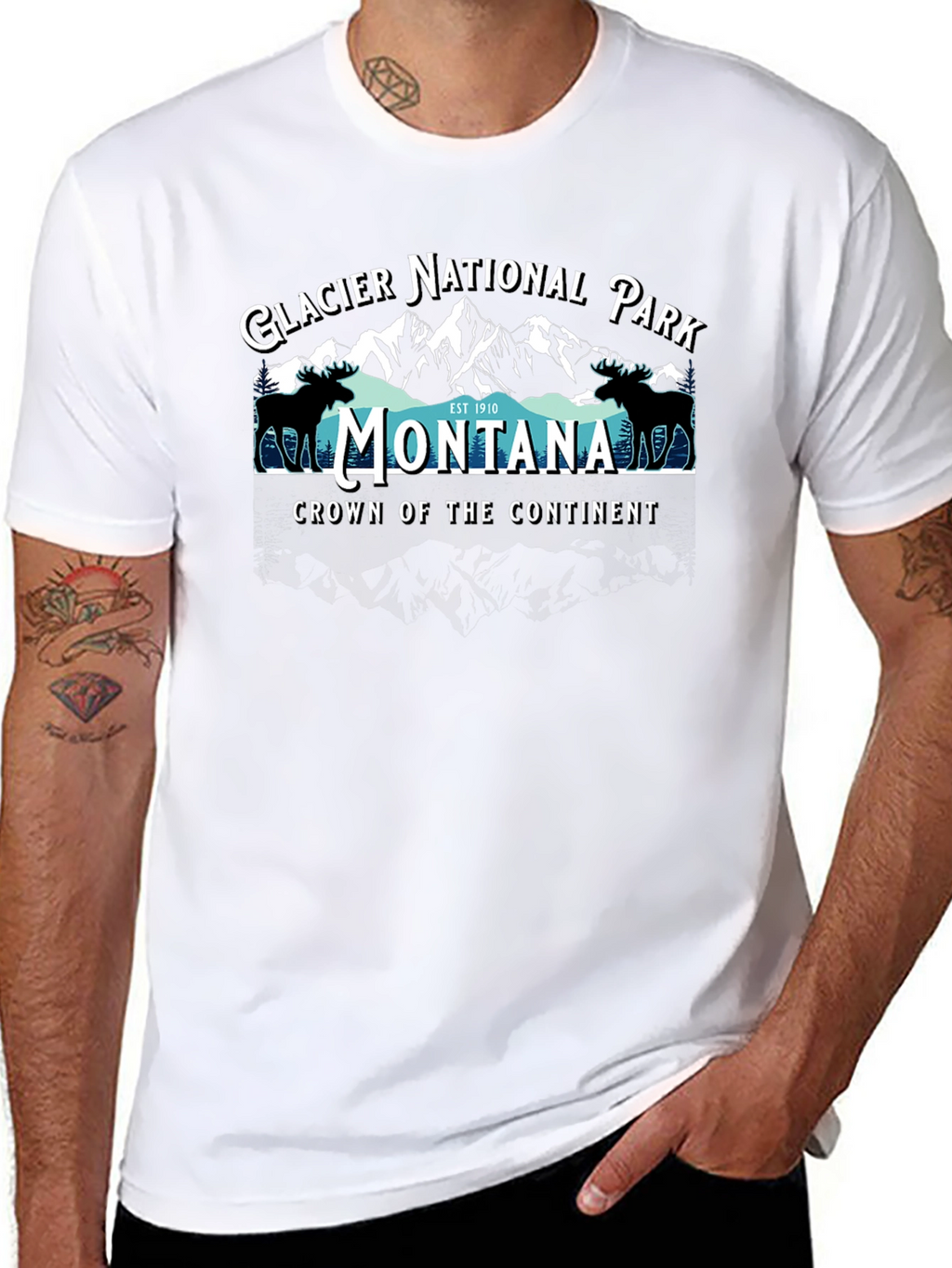Glacier National Park Montana Graphic Tee