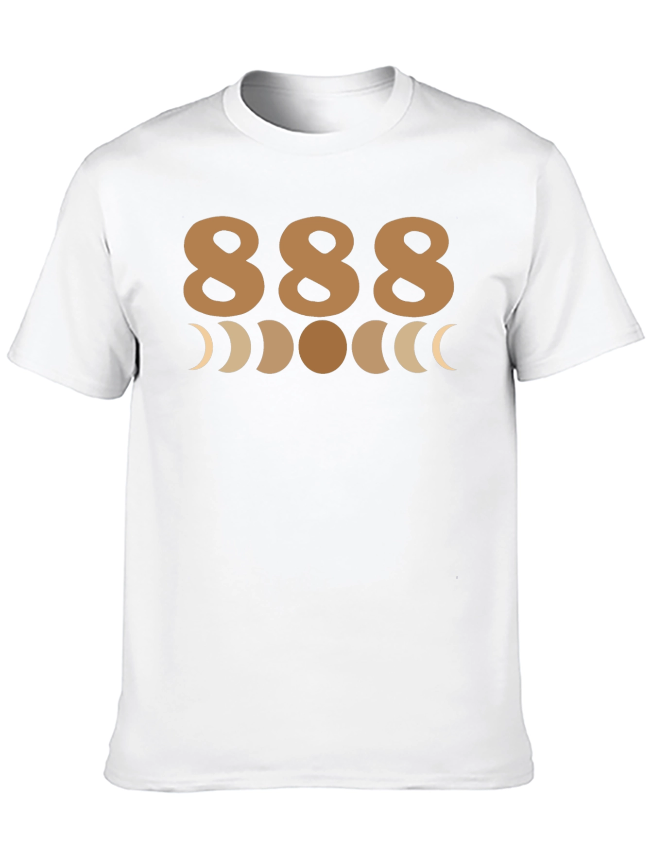 888 Angel Number T-Shirt - Moon Phases