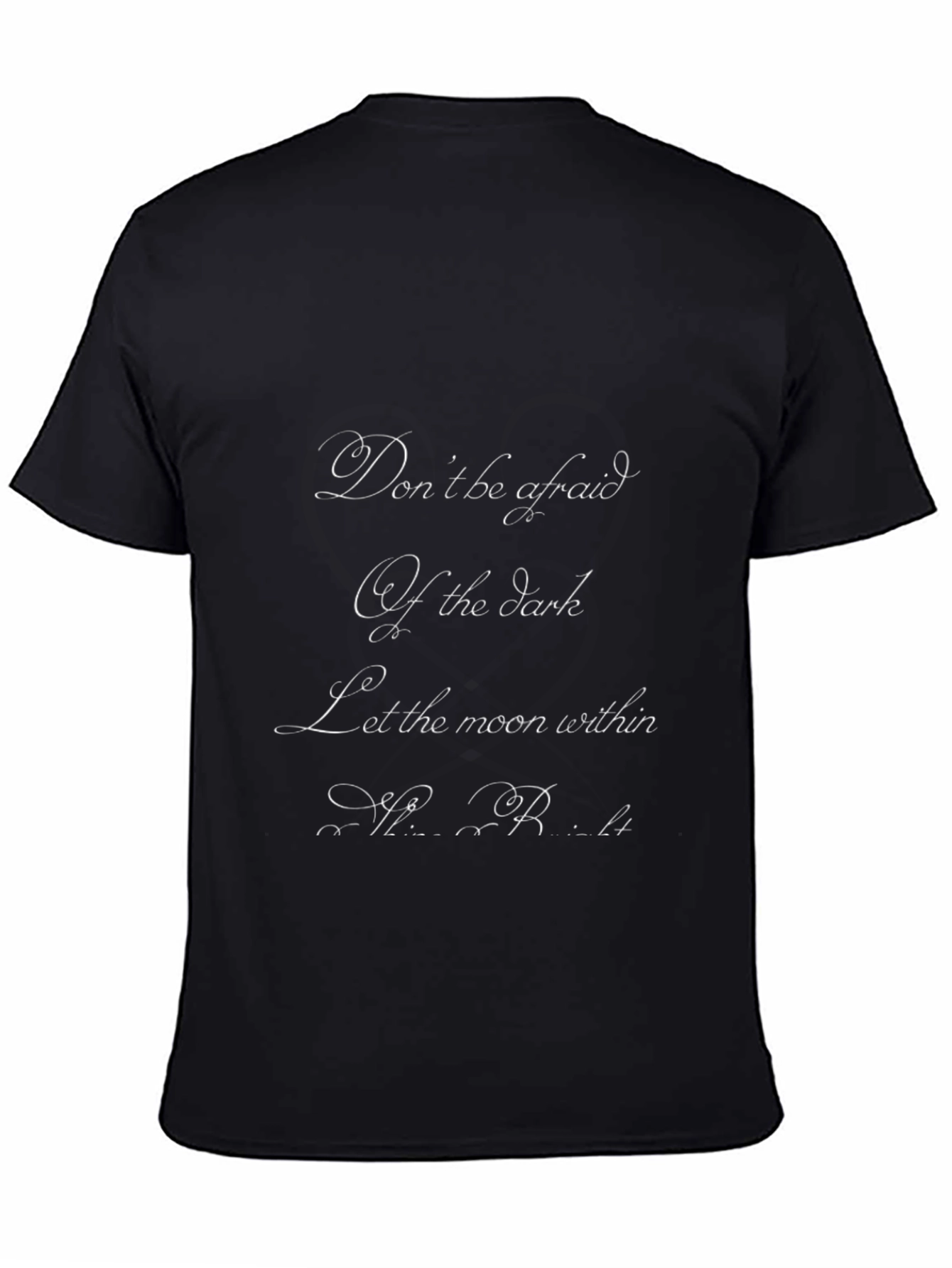 Inspirational Moon Within Graphic Black T-Shirt