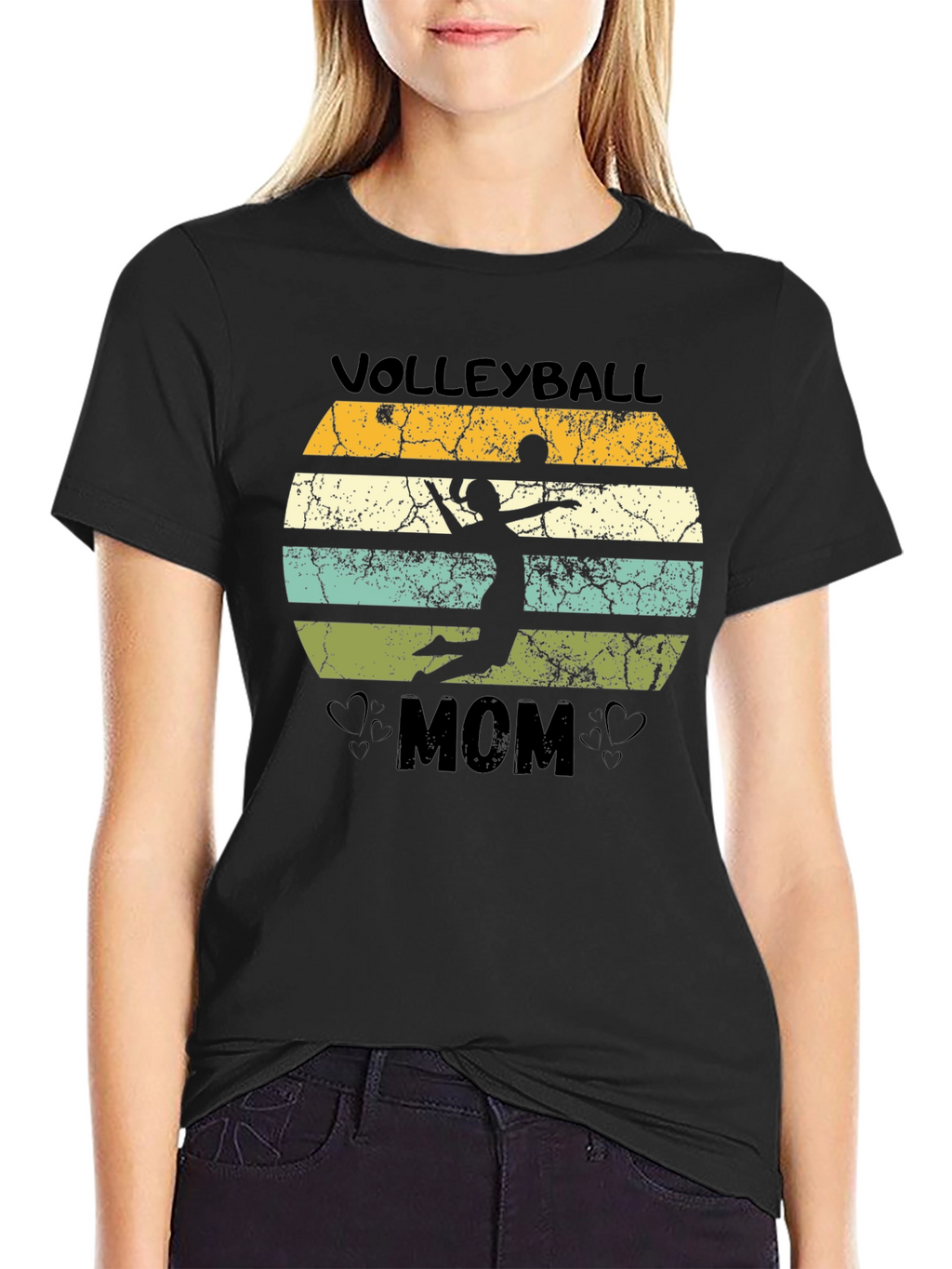 Volleyball Mom Retro Graphic Tee