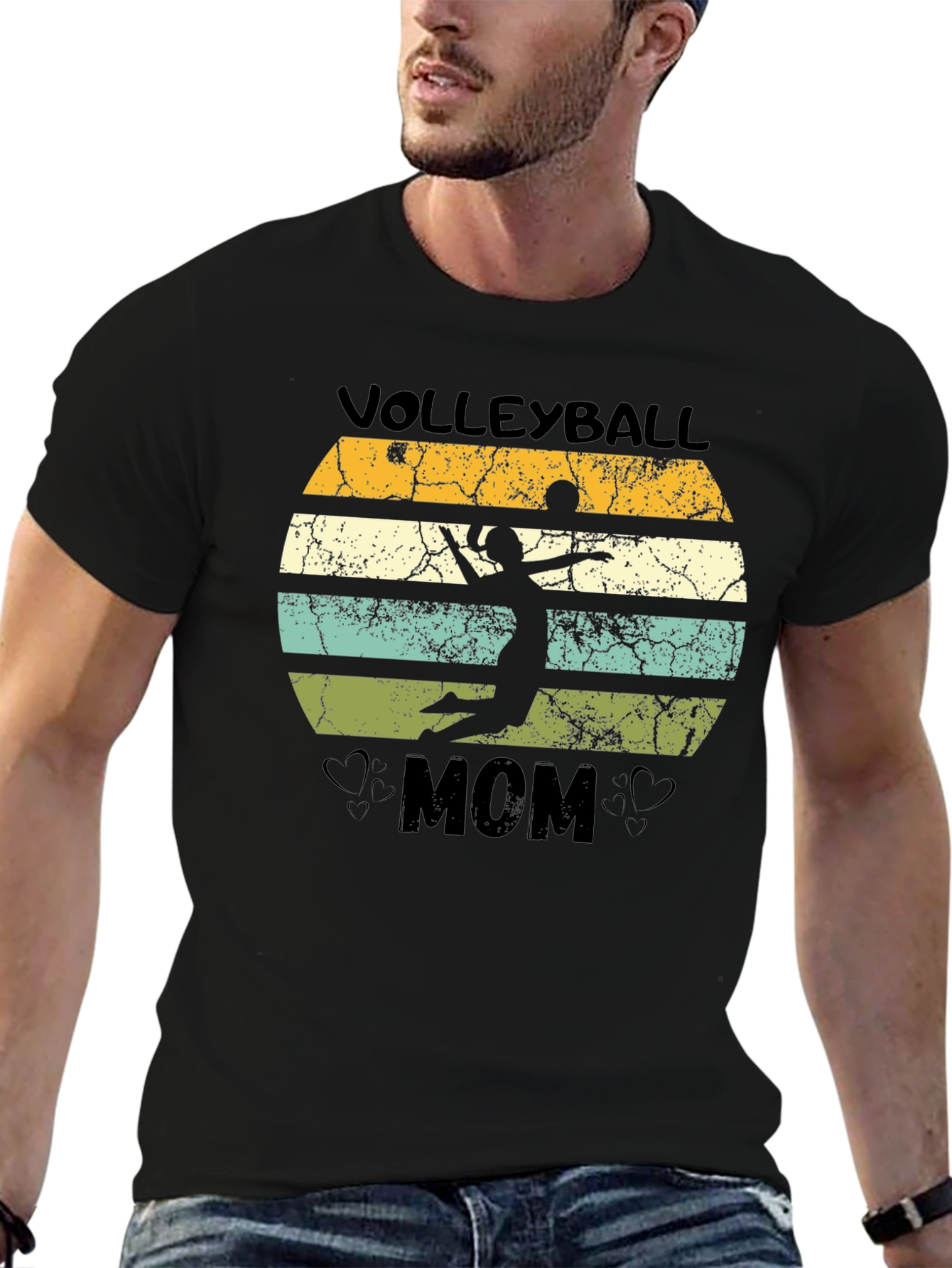 Volleyball Mom Retro Graphic Tee