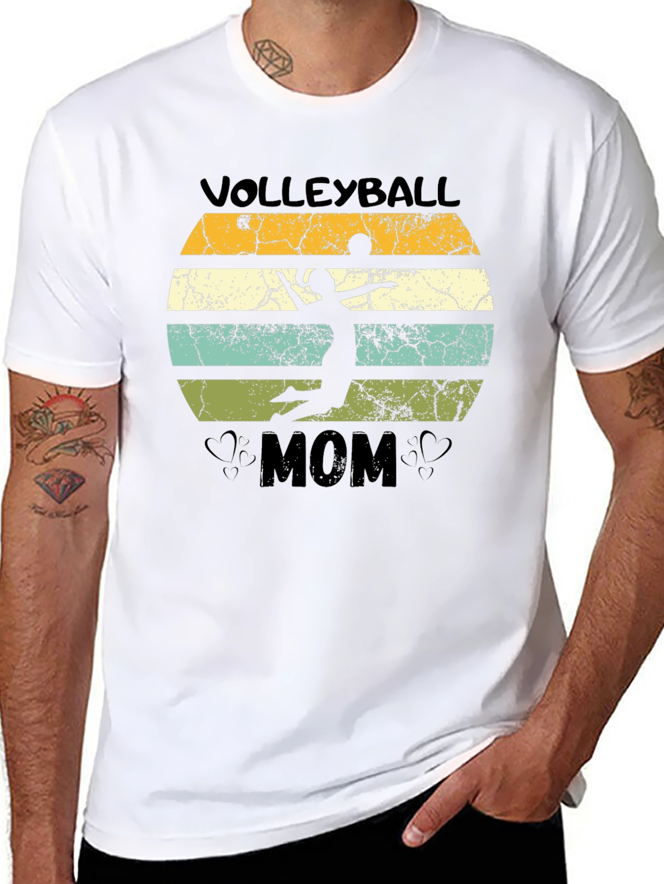 Volleyball Mom Retro Graphic Tee