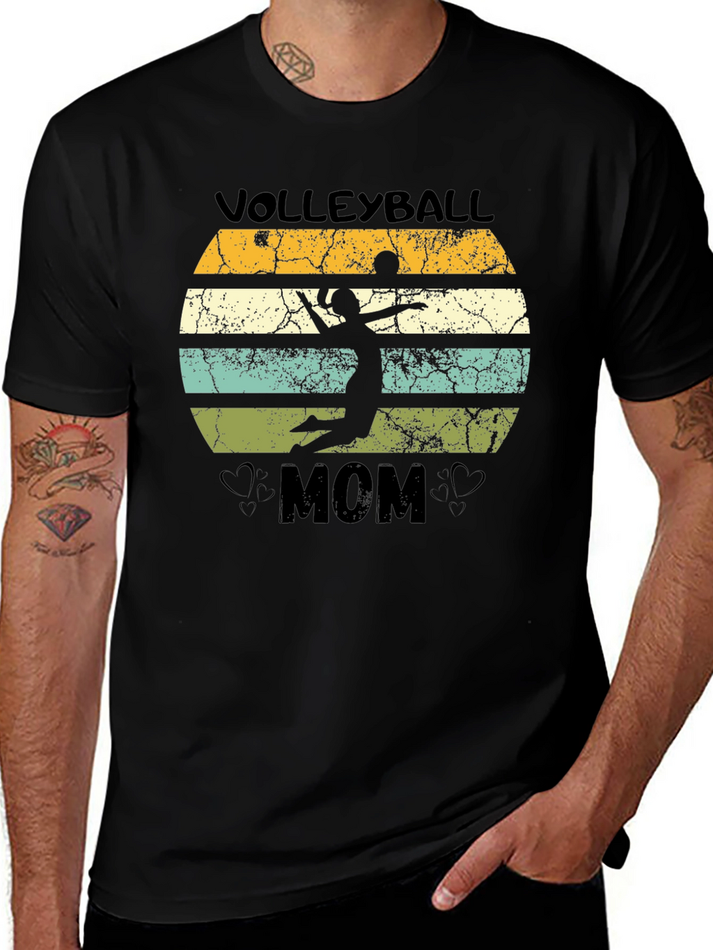 Volleyball Mom Retro Graphic Tee