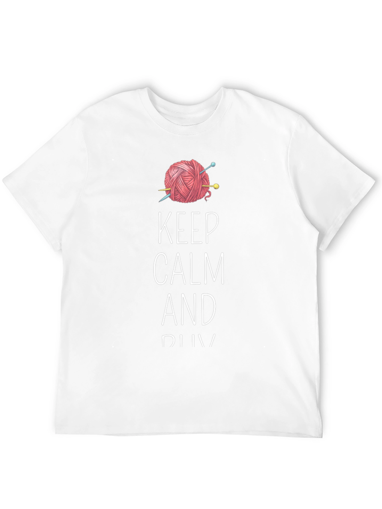 Keep Calm and Knit Tee - Yarn Lovers T-Shirt