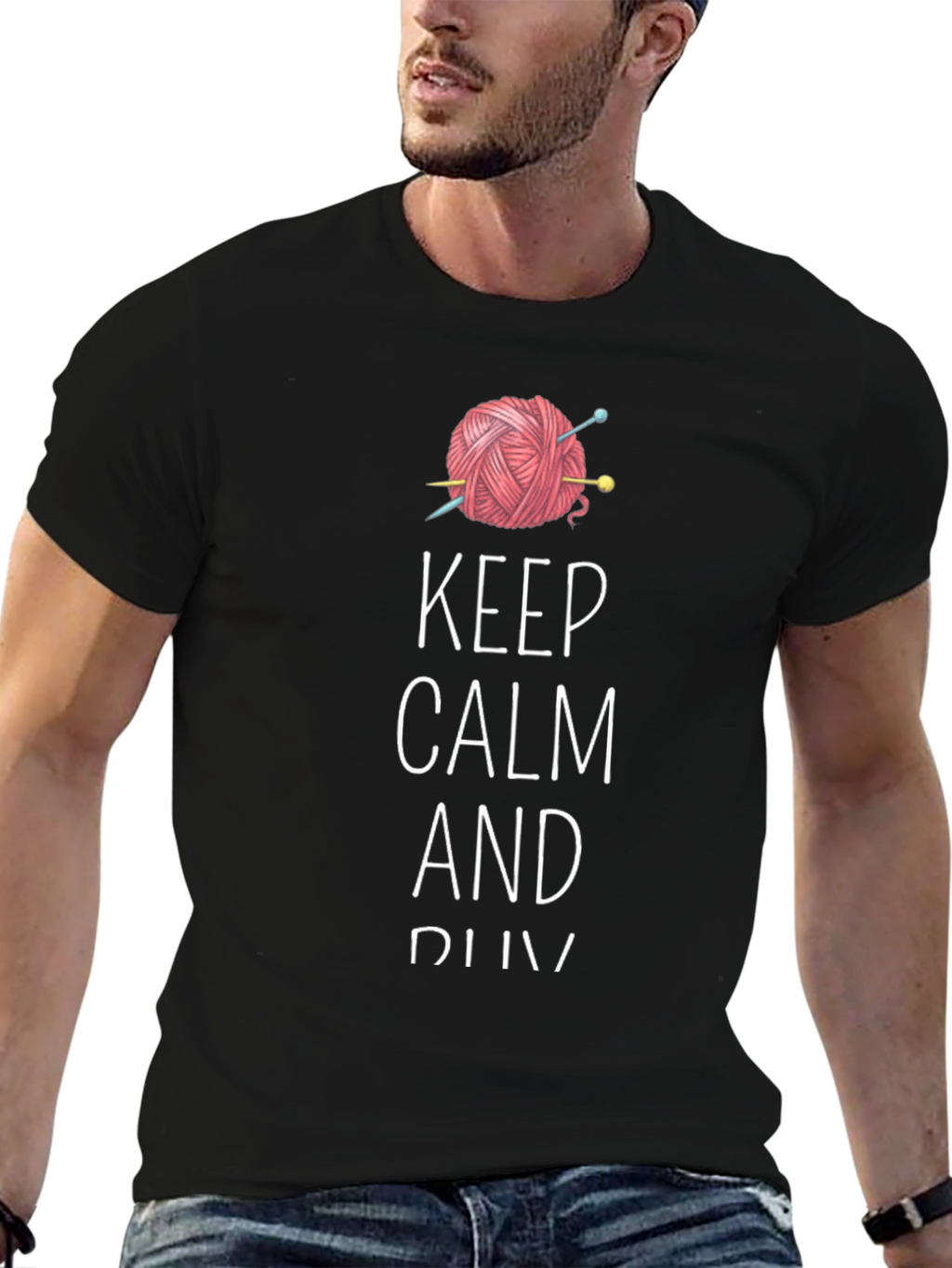 Keep Calm and Knit Tee - Yarn Lovers T-Shirt