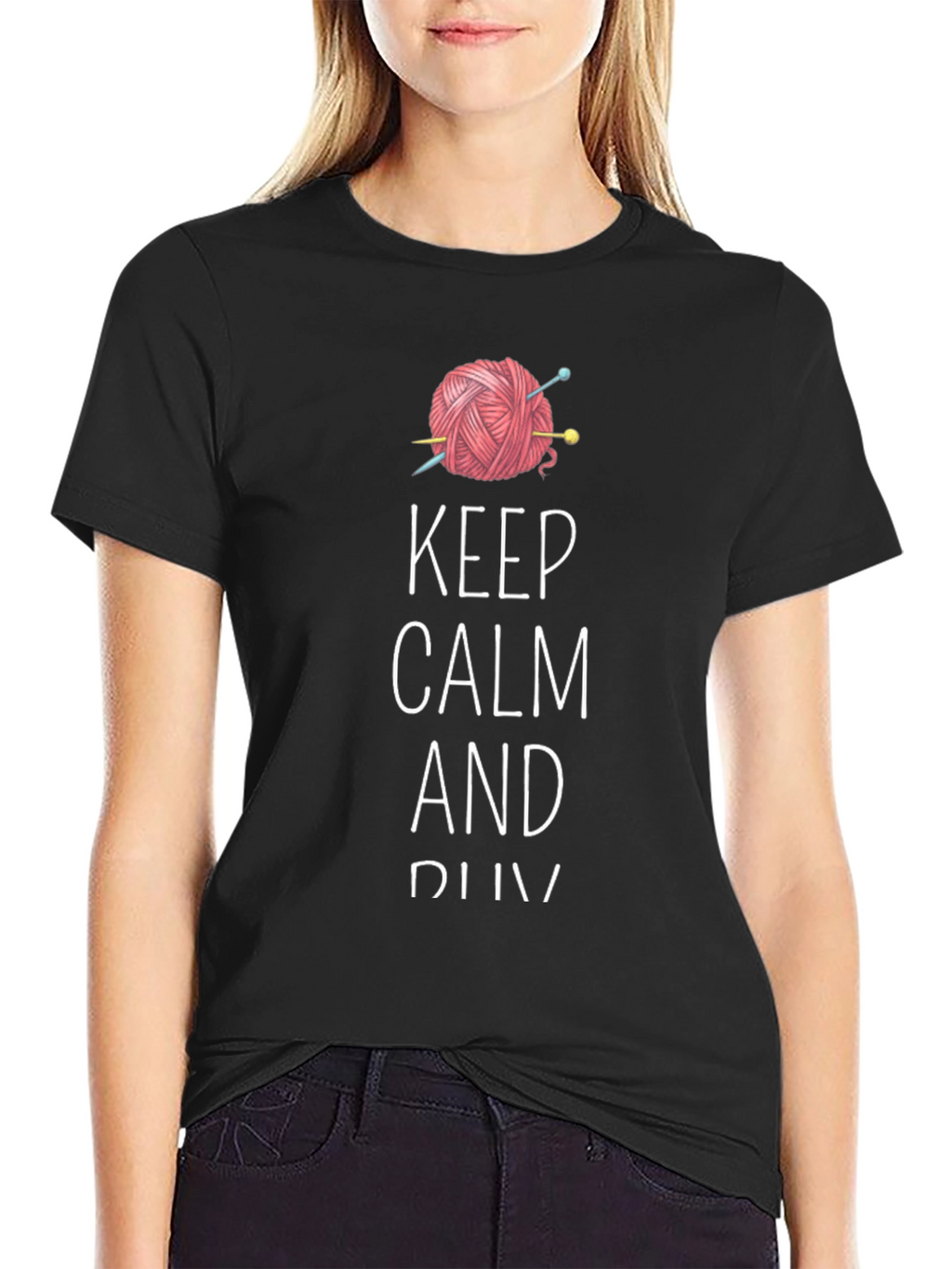 Keep Calm and Knit Tee - Yarn Lovers T-Shirt