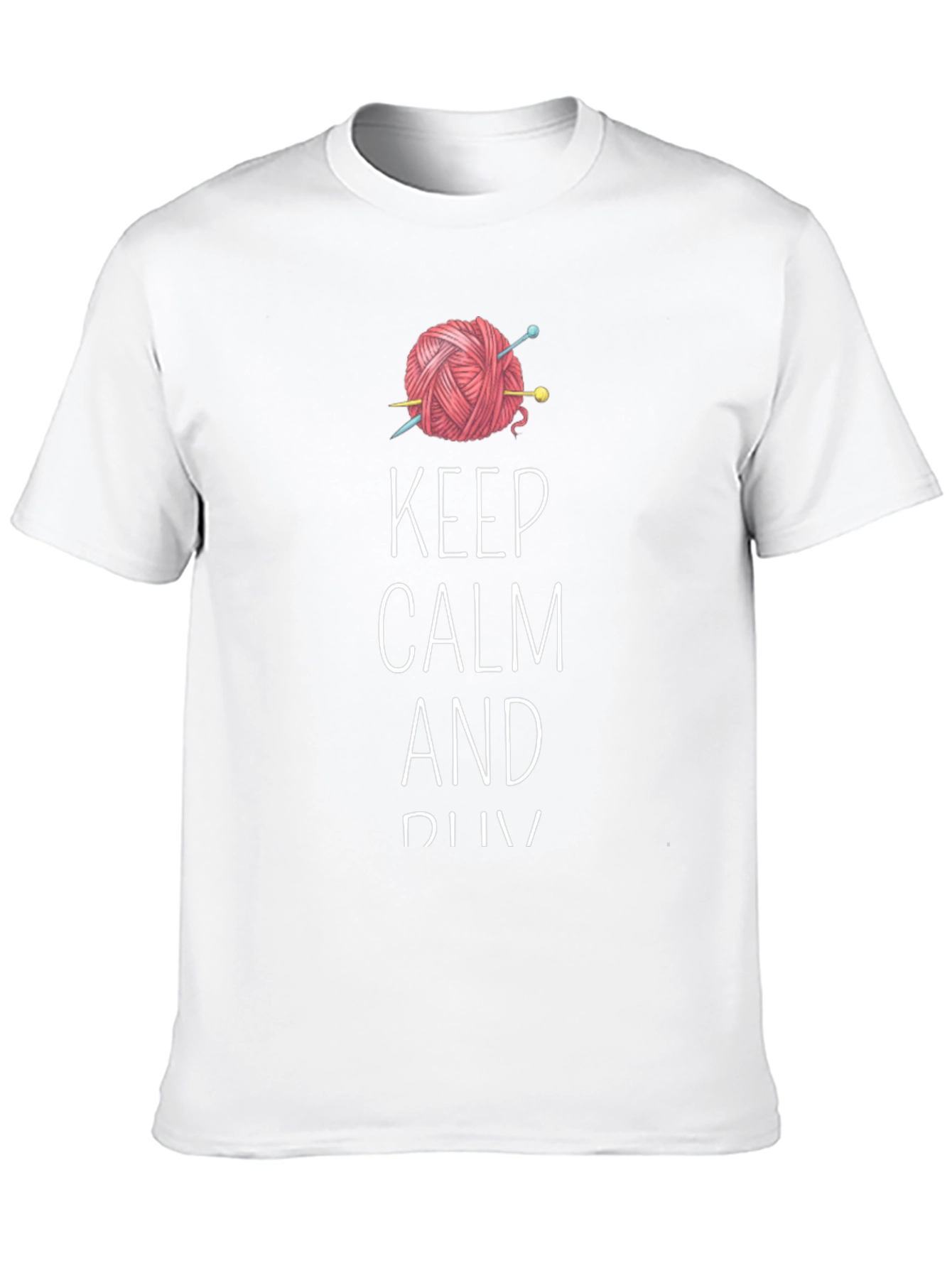 Keep Calm and Knit Tee - Yarn Lovers T-Shirt
