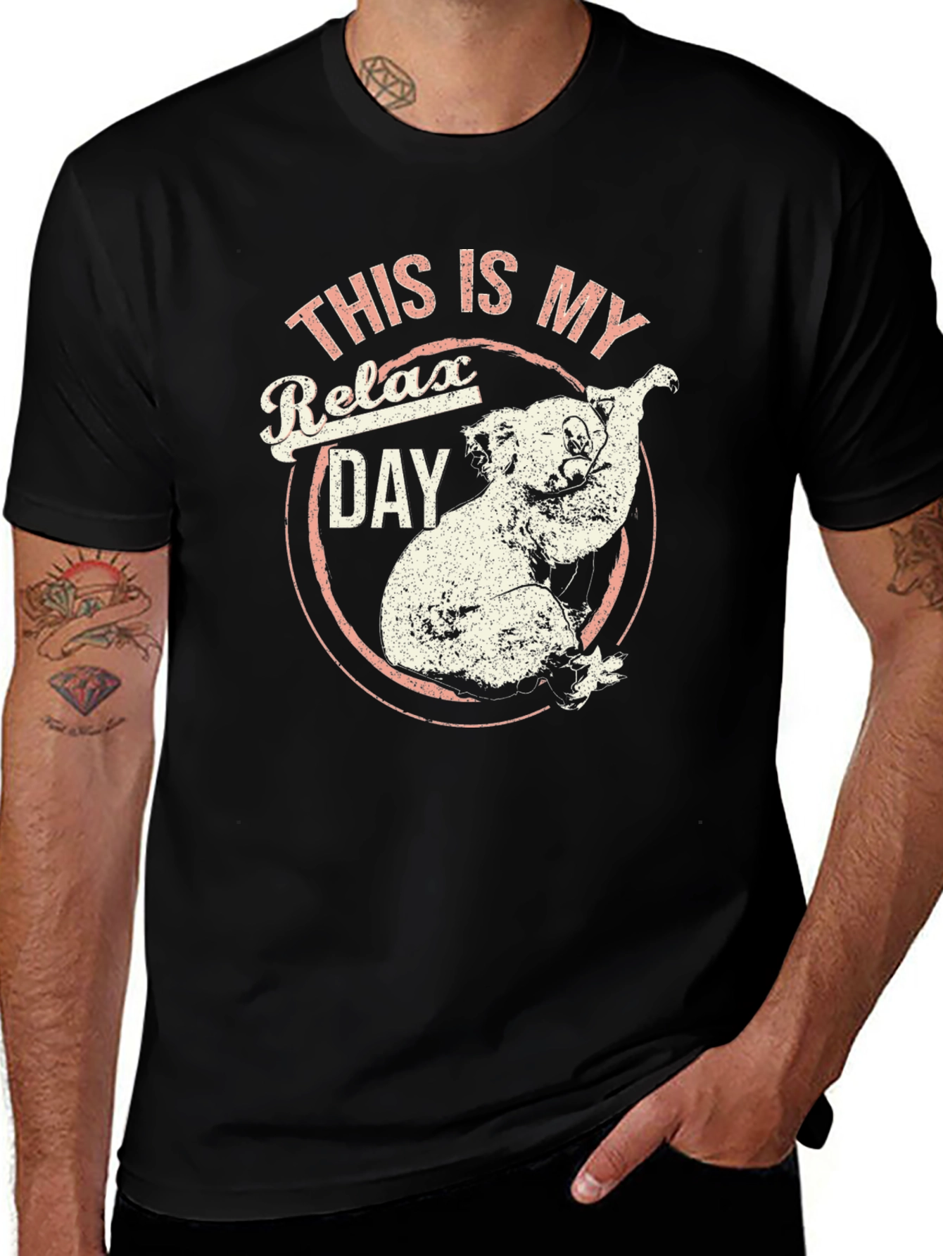 Relax Day Koala Graphic T-Shirt - Soft Cotton Tee