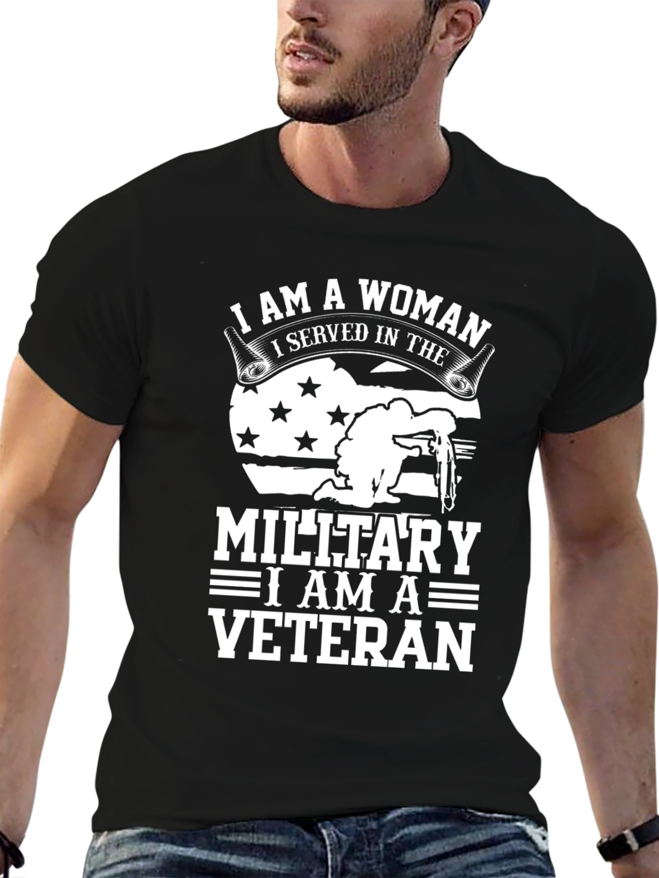 I Am A Woman Veteran T-Shirt - Military Pride