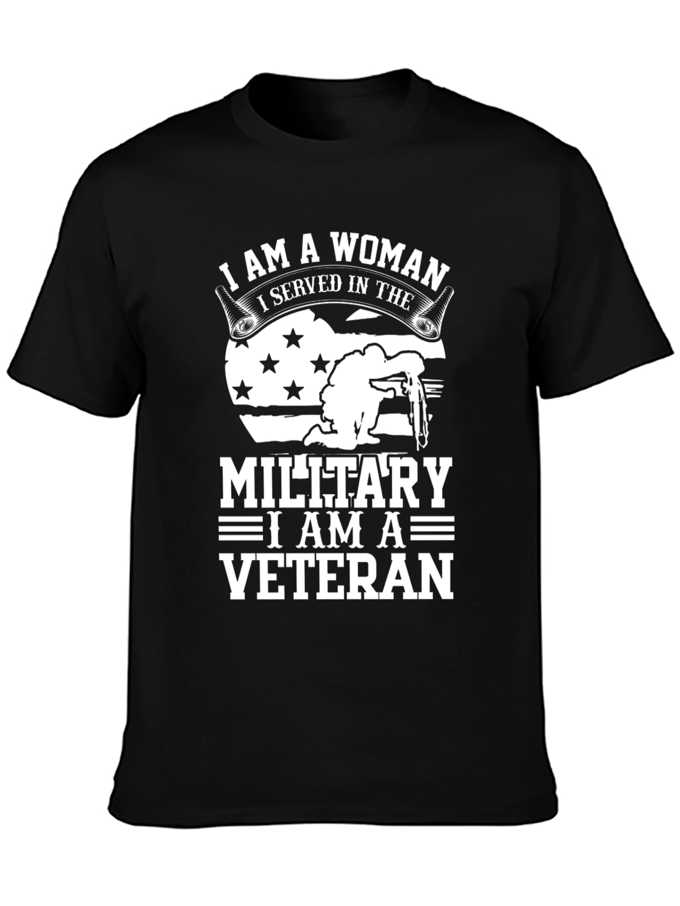 I Am A Woman Veteran T-Shirt - Military Pride