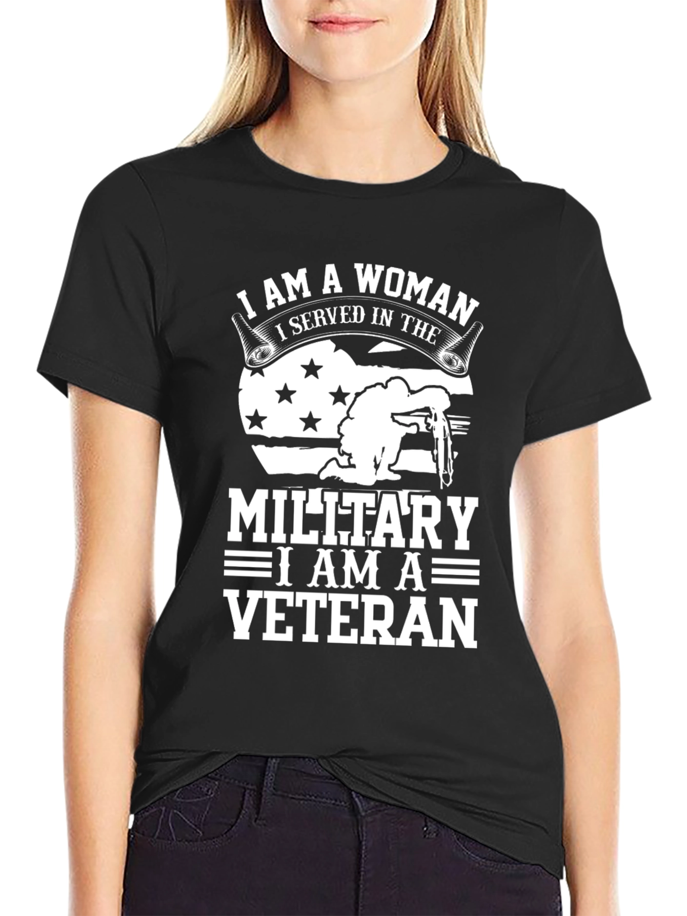 I Am A Woman Veteran T-Shirt - Military Pride