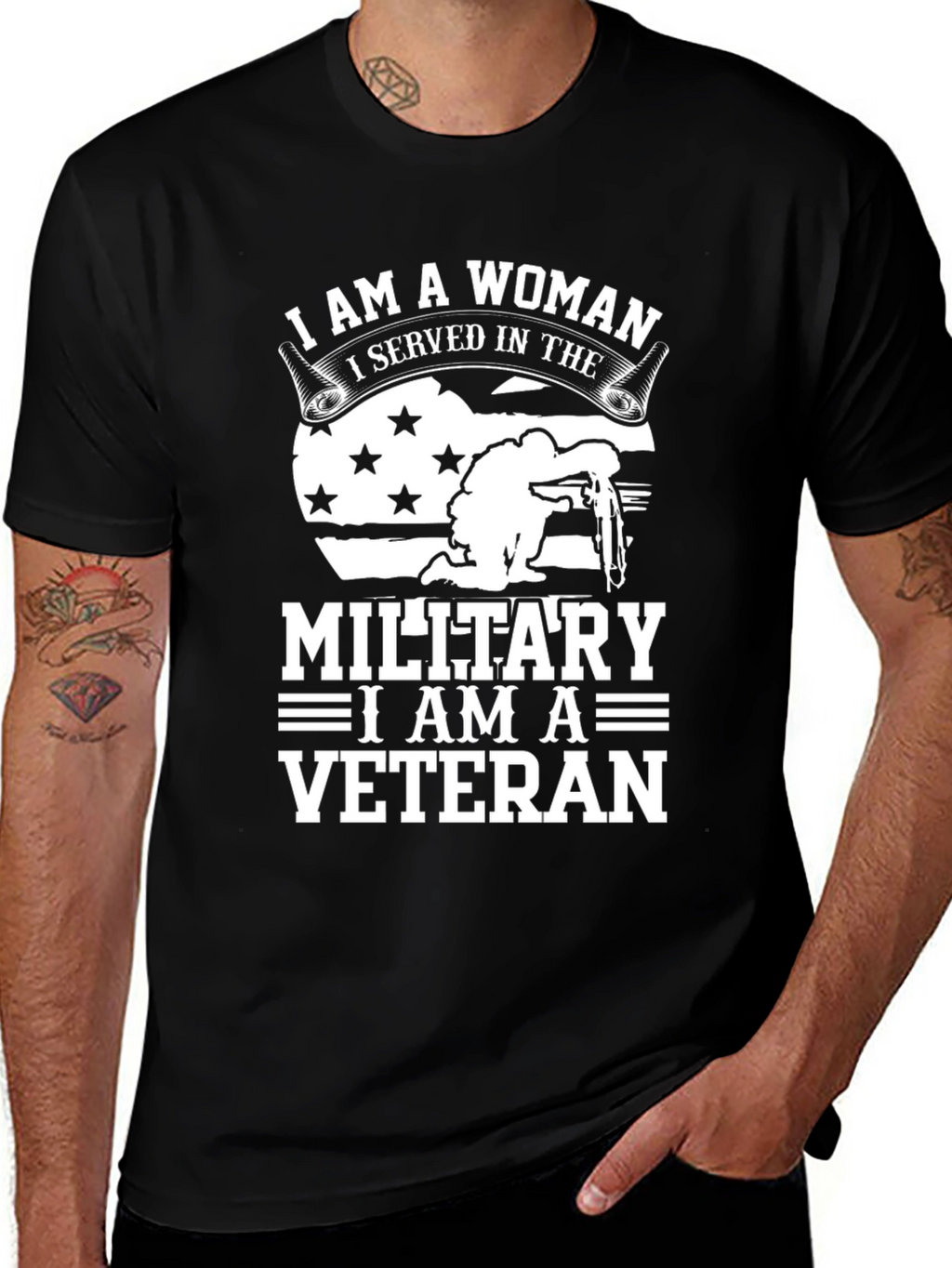 I Am A Woman Veteran T-Shirt - Military Pride