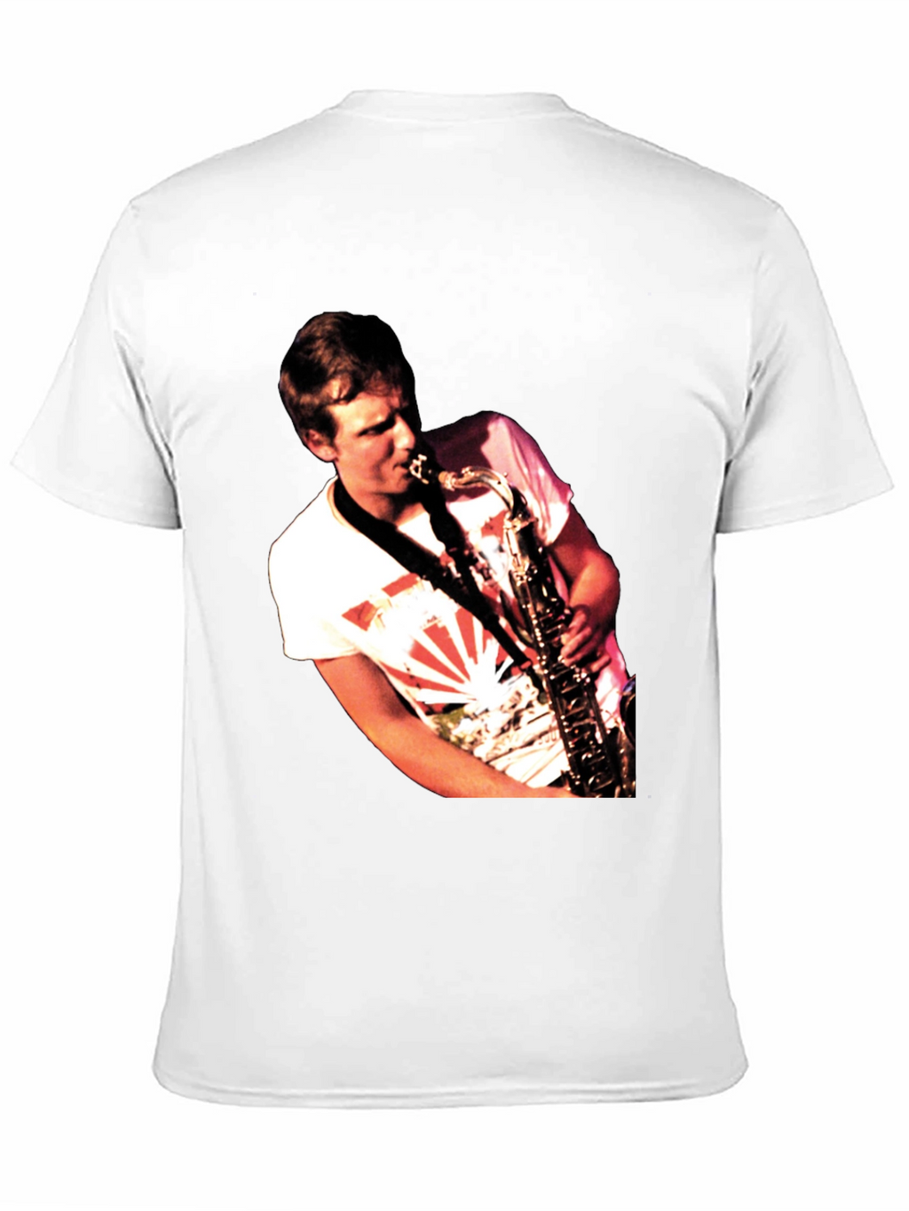 Saxophone Player Graphic Black T-Shirt