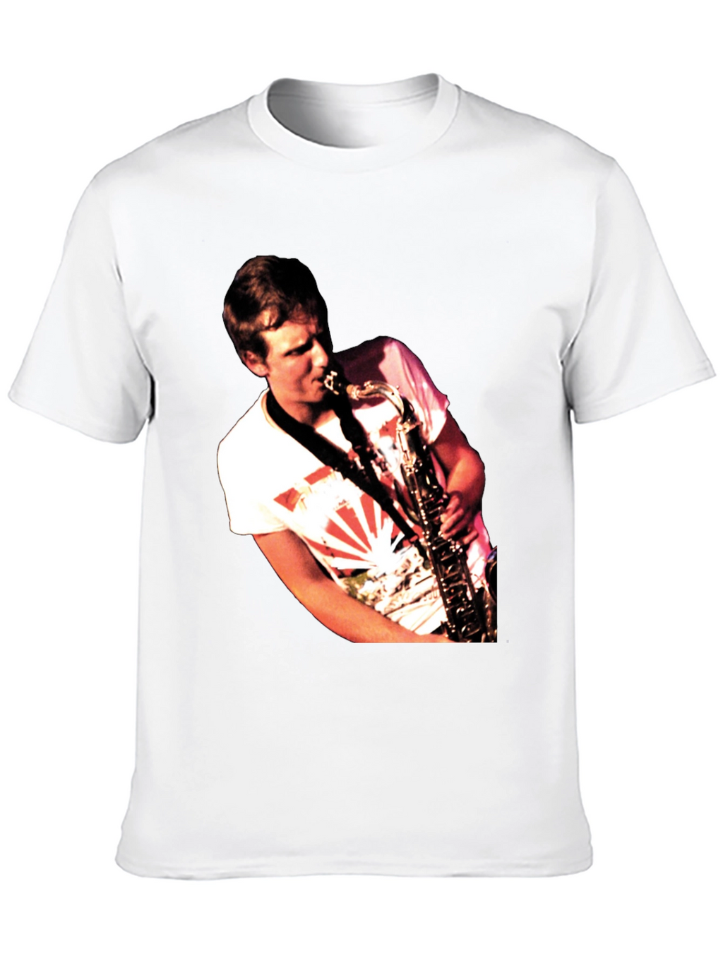 Saxophone Player Graphic Black T-Shirt