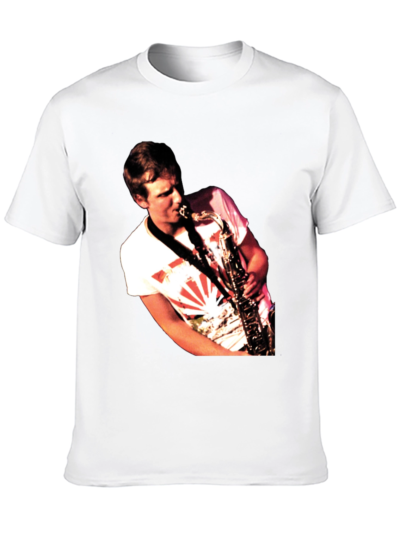 Saxophone Player Graphic Black T-Shirt