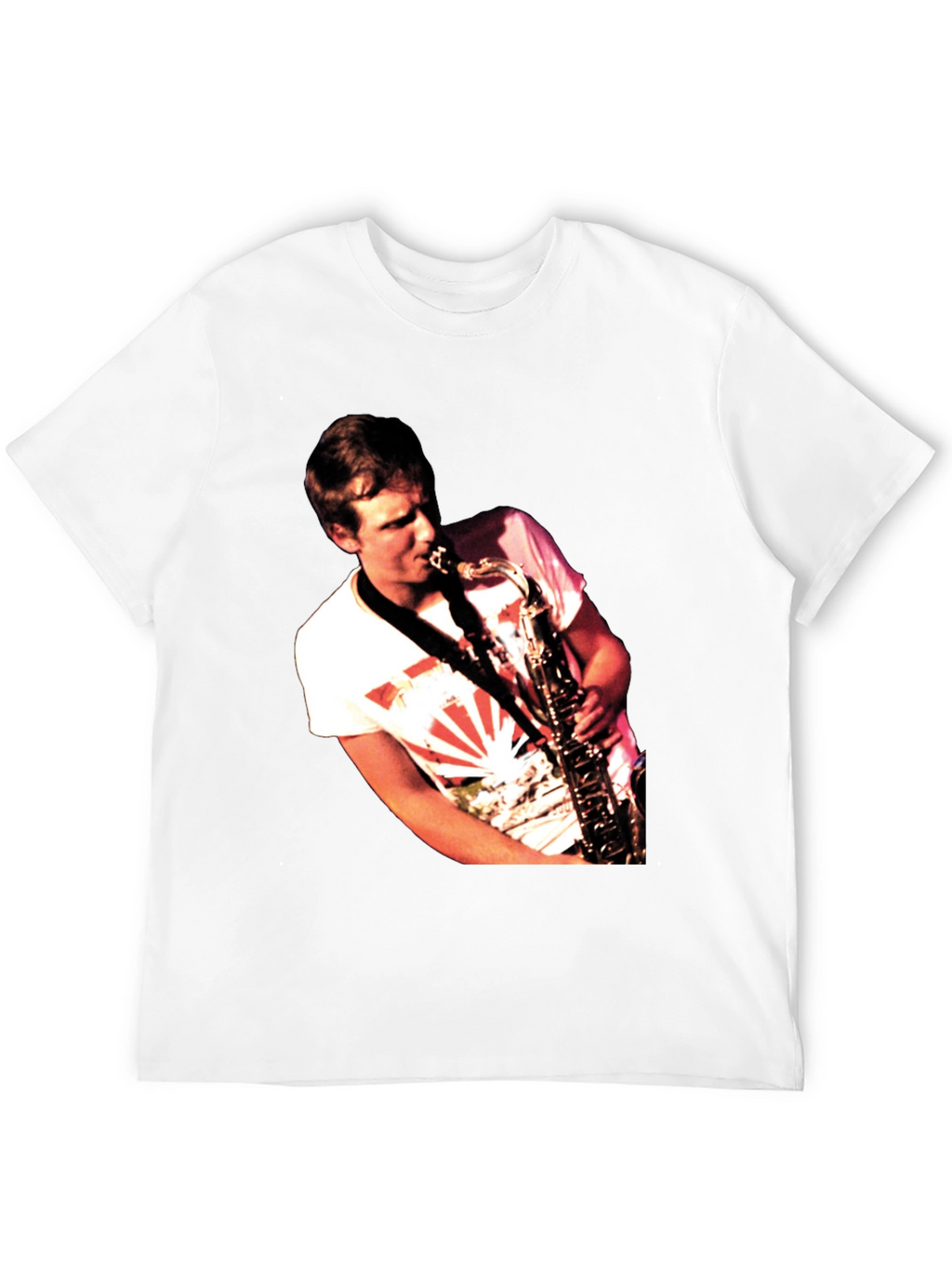 Saxophone Player Graphic Black T-Shirt