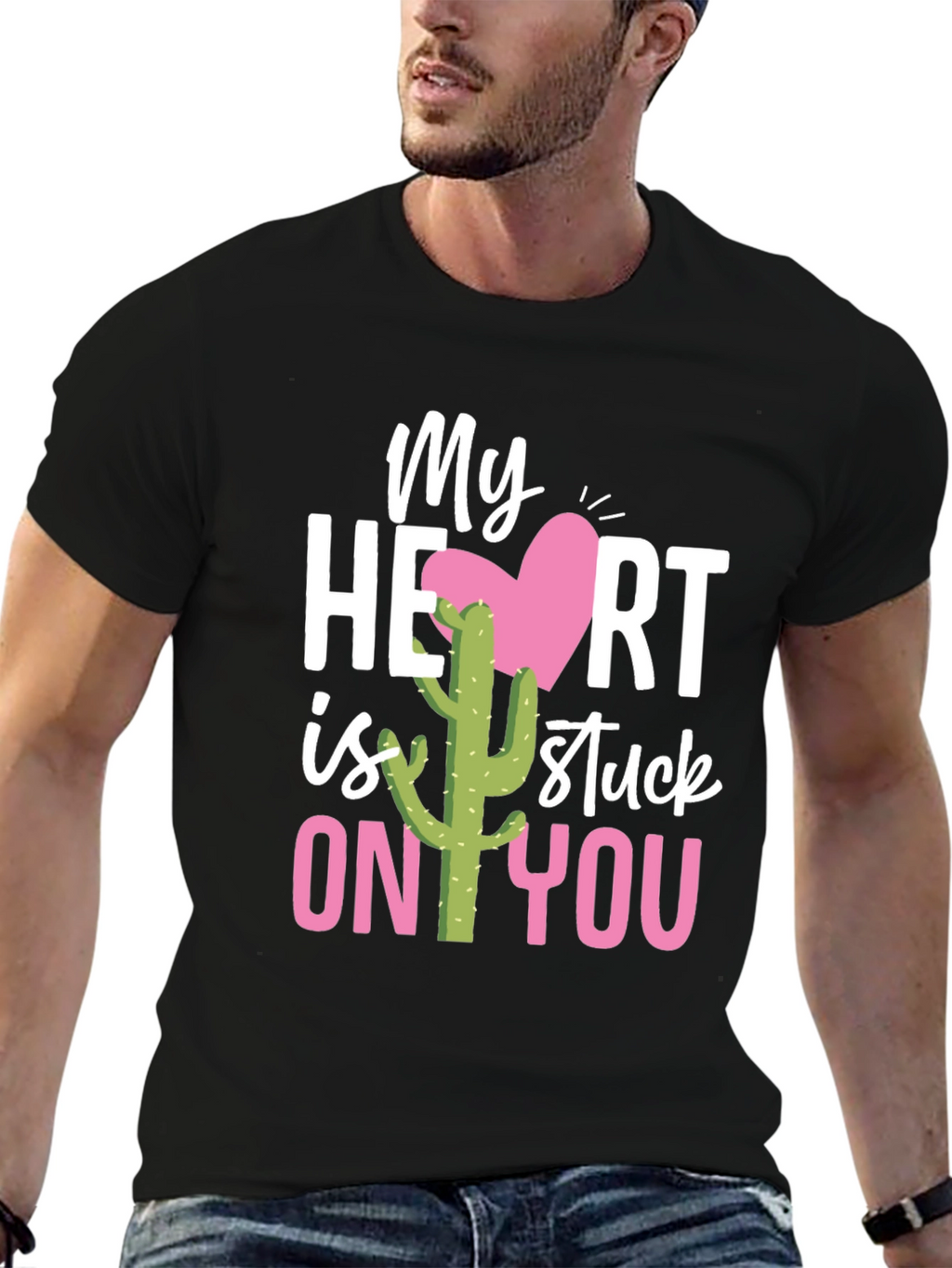 Stuck On You Valentines Day Cactus T-Shirt