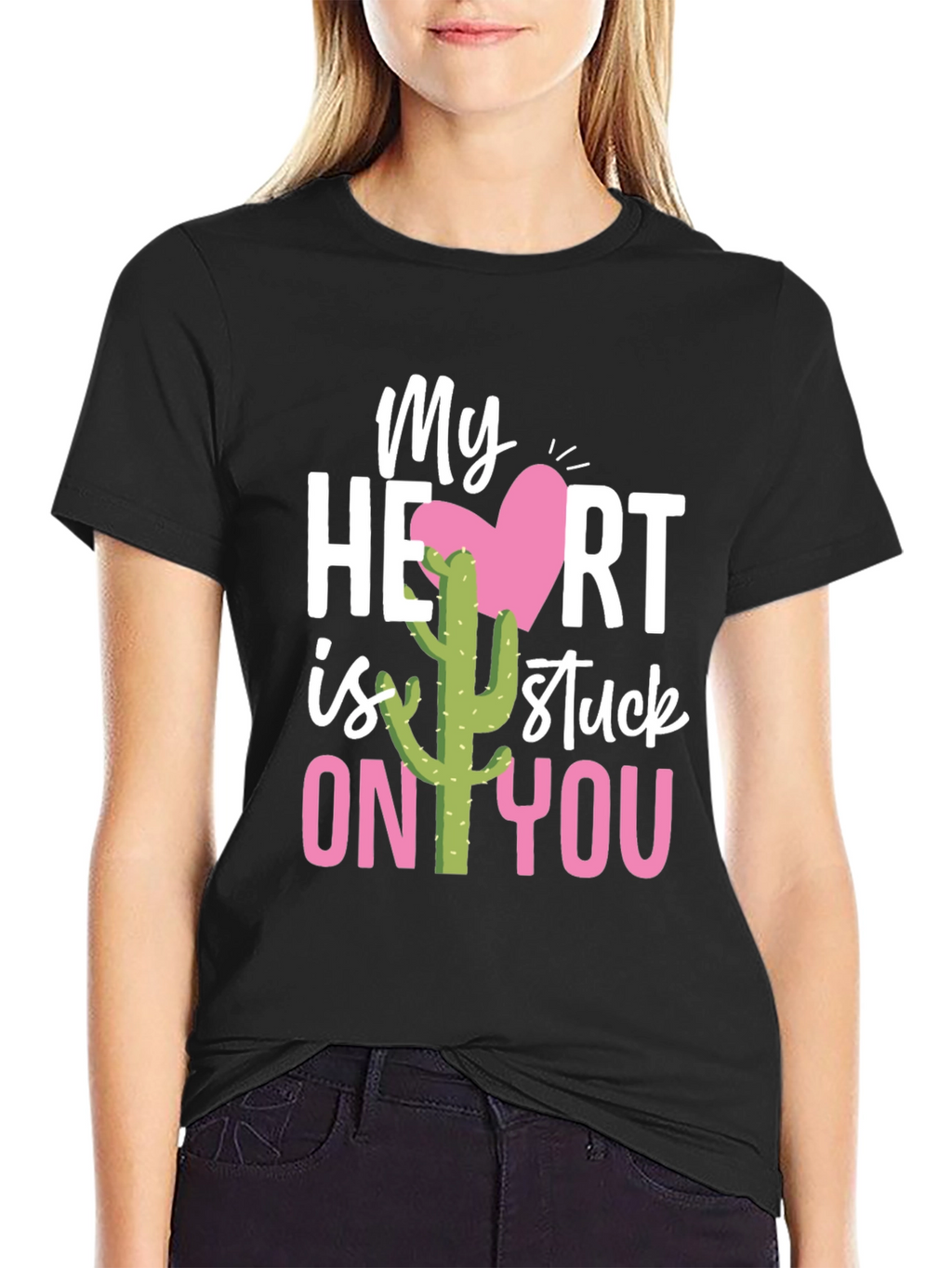 Stuck On You Valentines Day Cactus T-Shirt
