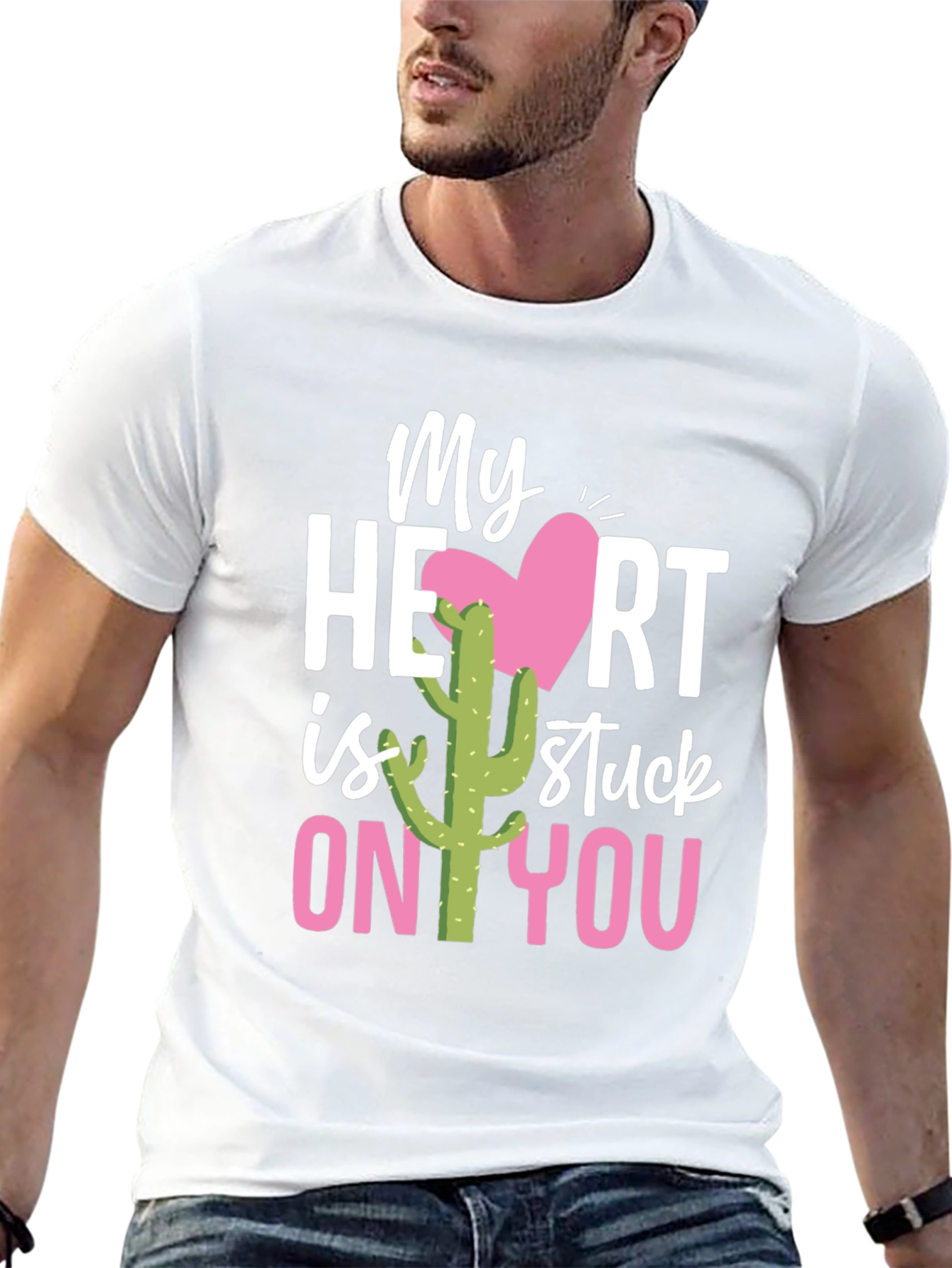Stuck On You Valentines Day Cactus T-Shirt
