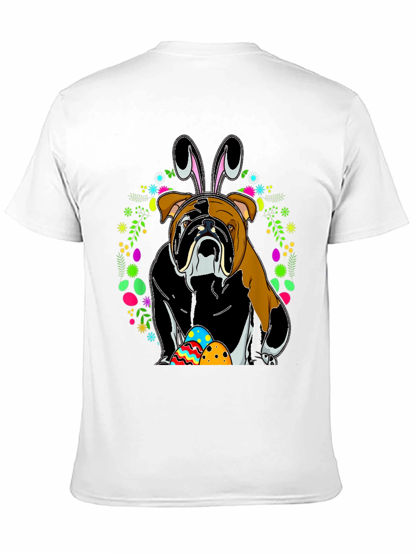 Bulldog Easter Bunny T-Shirt - Mens Black Tee