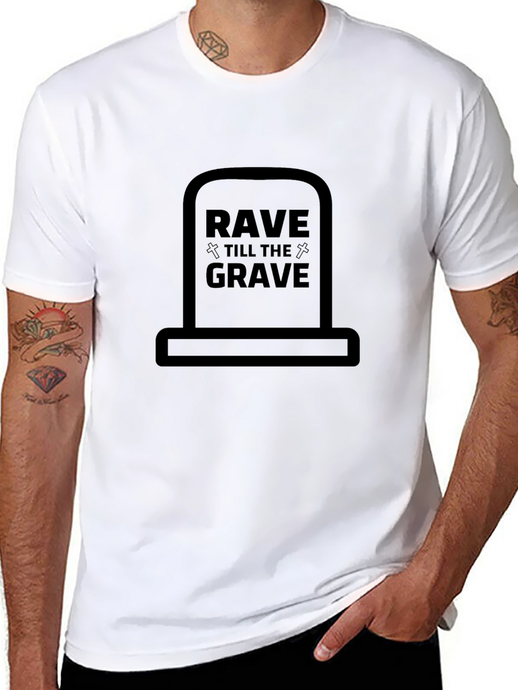 Rave Till The Grave Graphic Tee