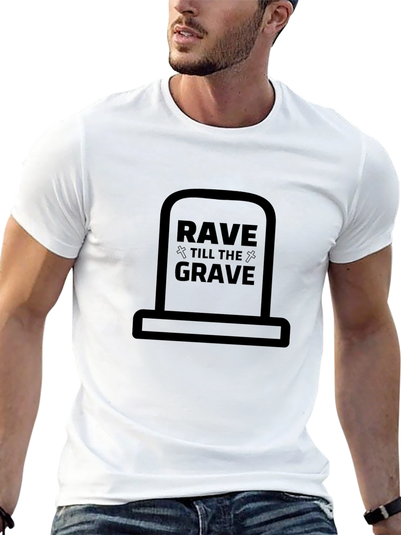 Rave Till The Grave Graphic Tee